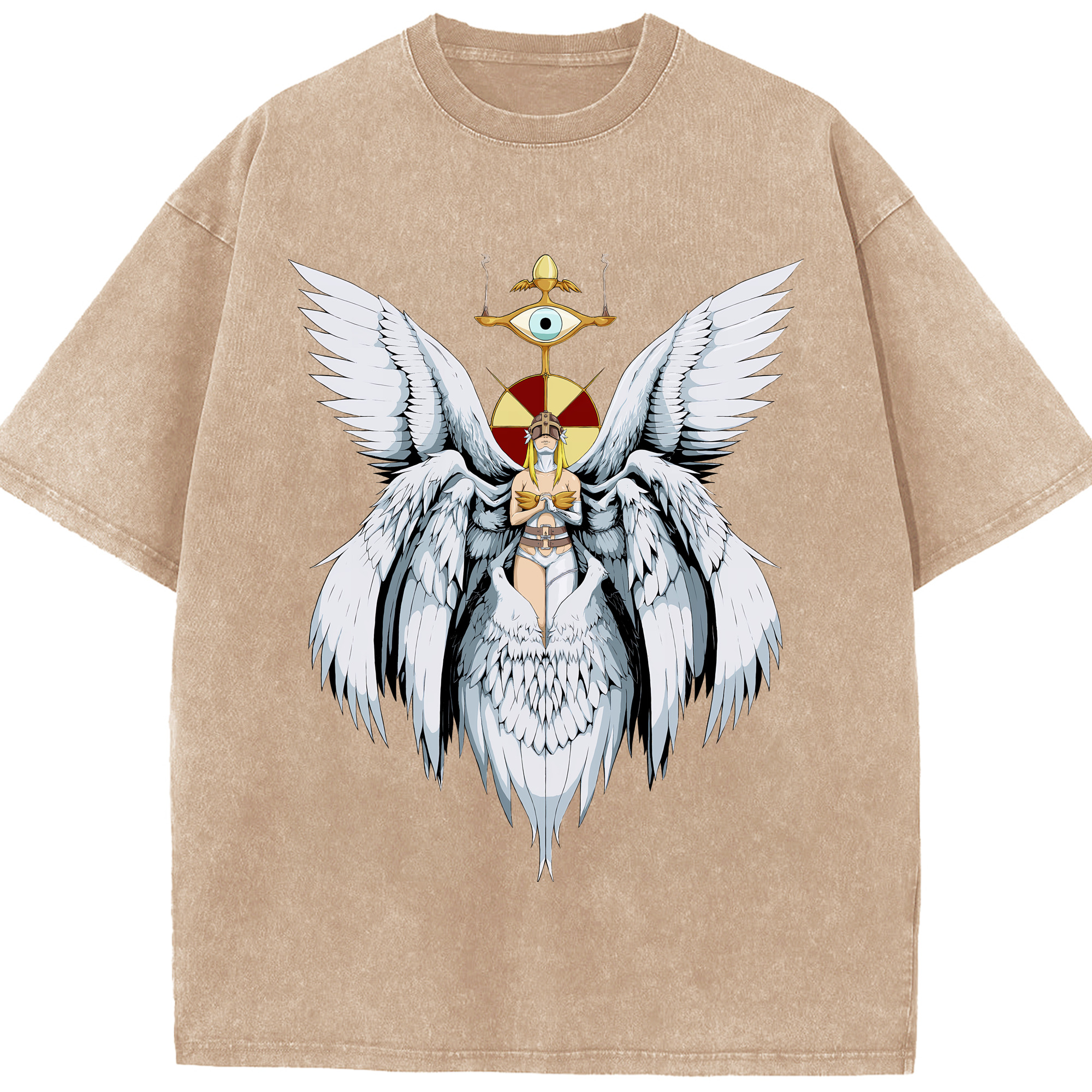 （画像用） Digimon デジタルモンスター/デジモン 綿100% ヴィンテージ風 半袖Tシャツ（フロントプリント）