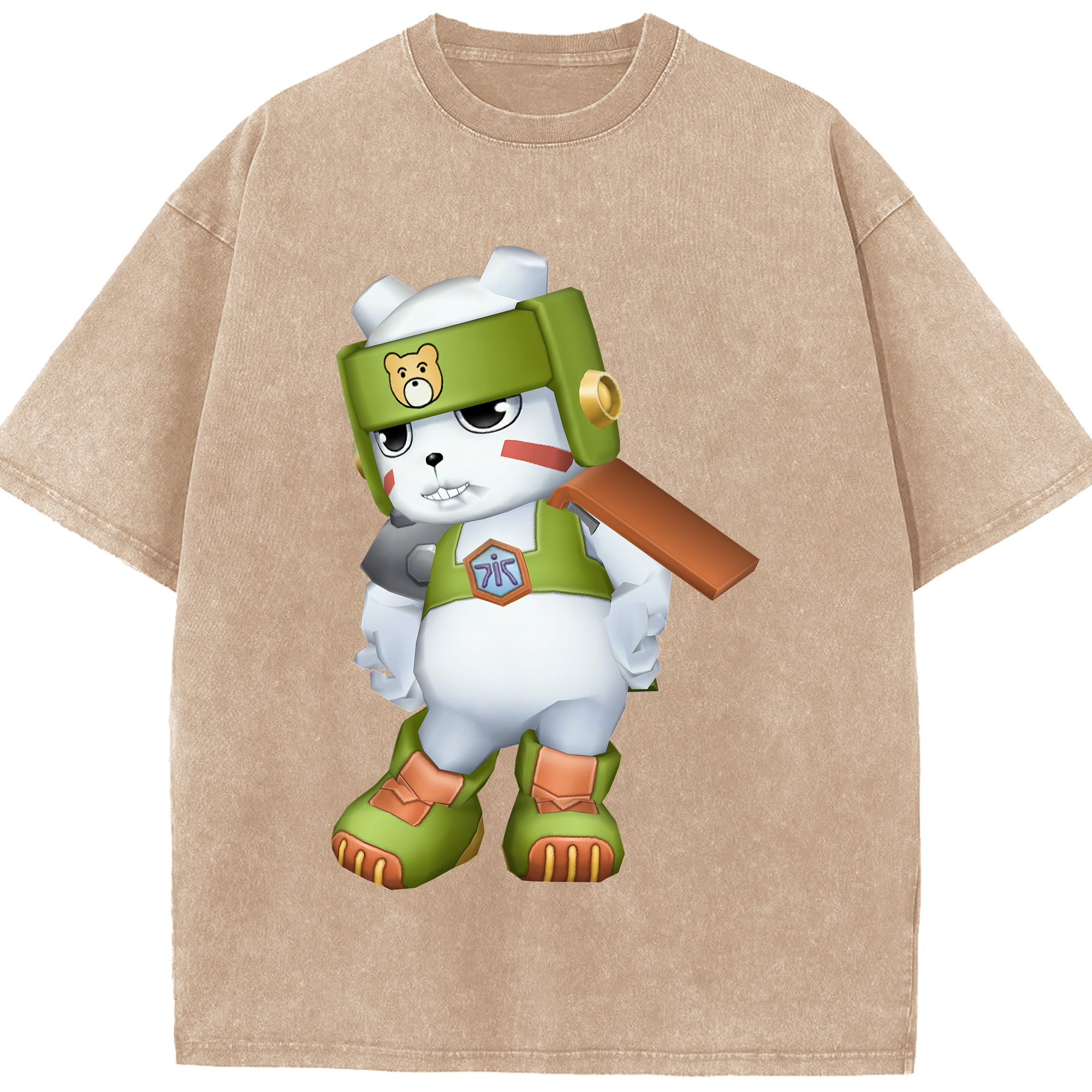 （画像用） Digimon デジタルモンスター/デジモン 綿100% ヴィンテージ風 半袖Tシャツ（フロントプリント）