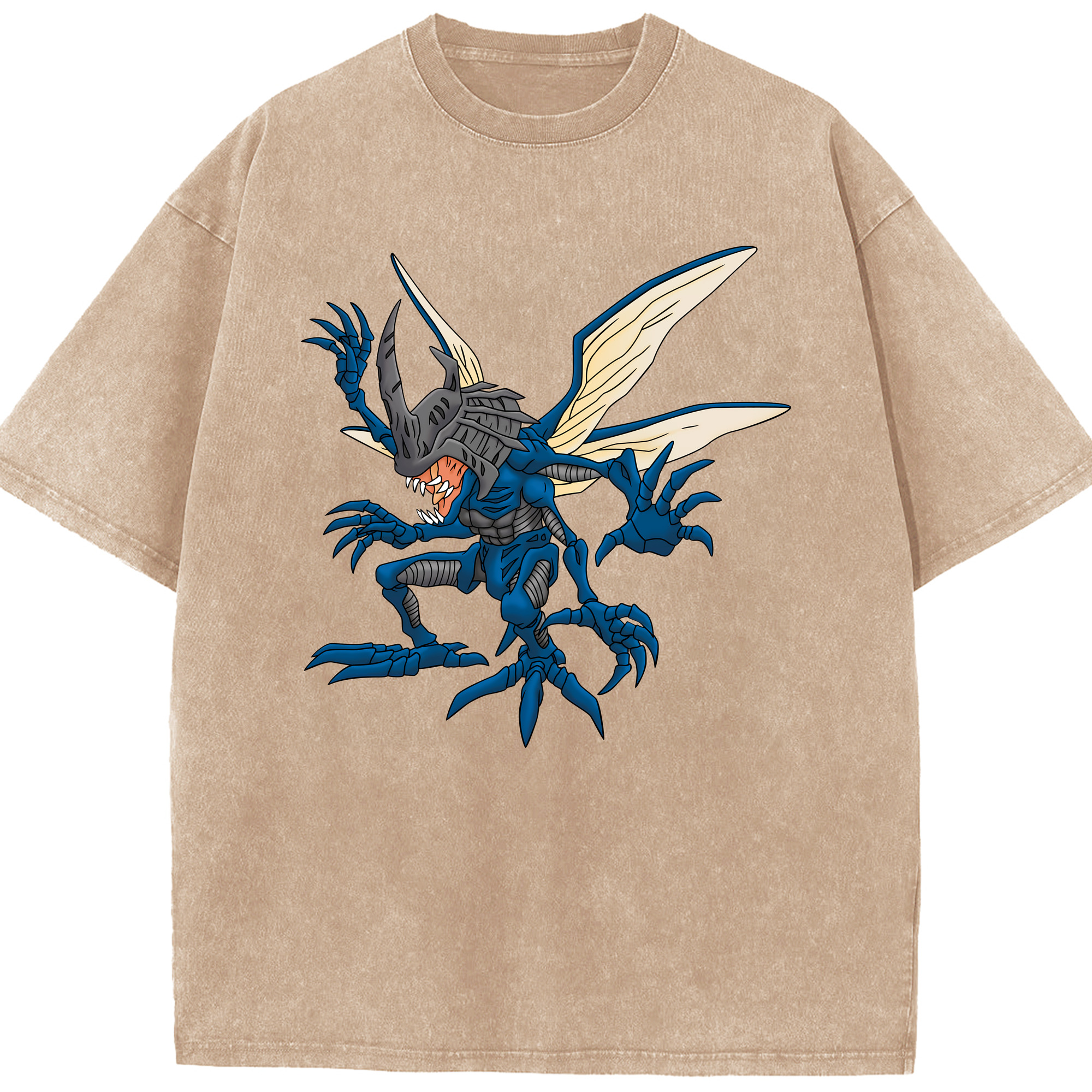 （画像用） Digimon デジタルモンスター/デジモン 綿100% ヴィンテージ風 半袖Tシャツ（フロントプリント）