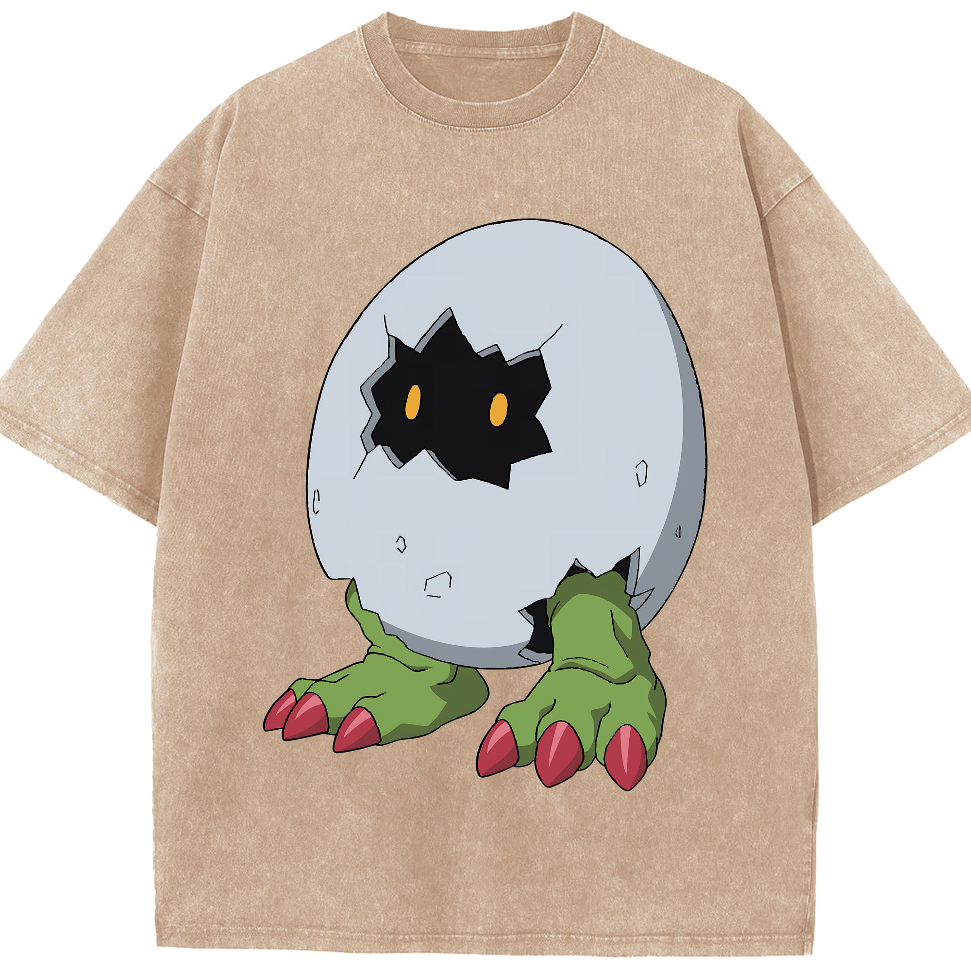 （画像用） Digimon デジタルモンスター/デジモン 綿100% ヴィンテージ風 半袖Tシャツ（フロントプリント）