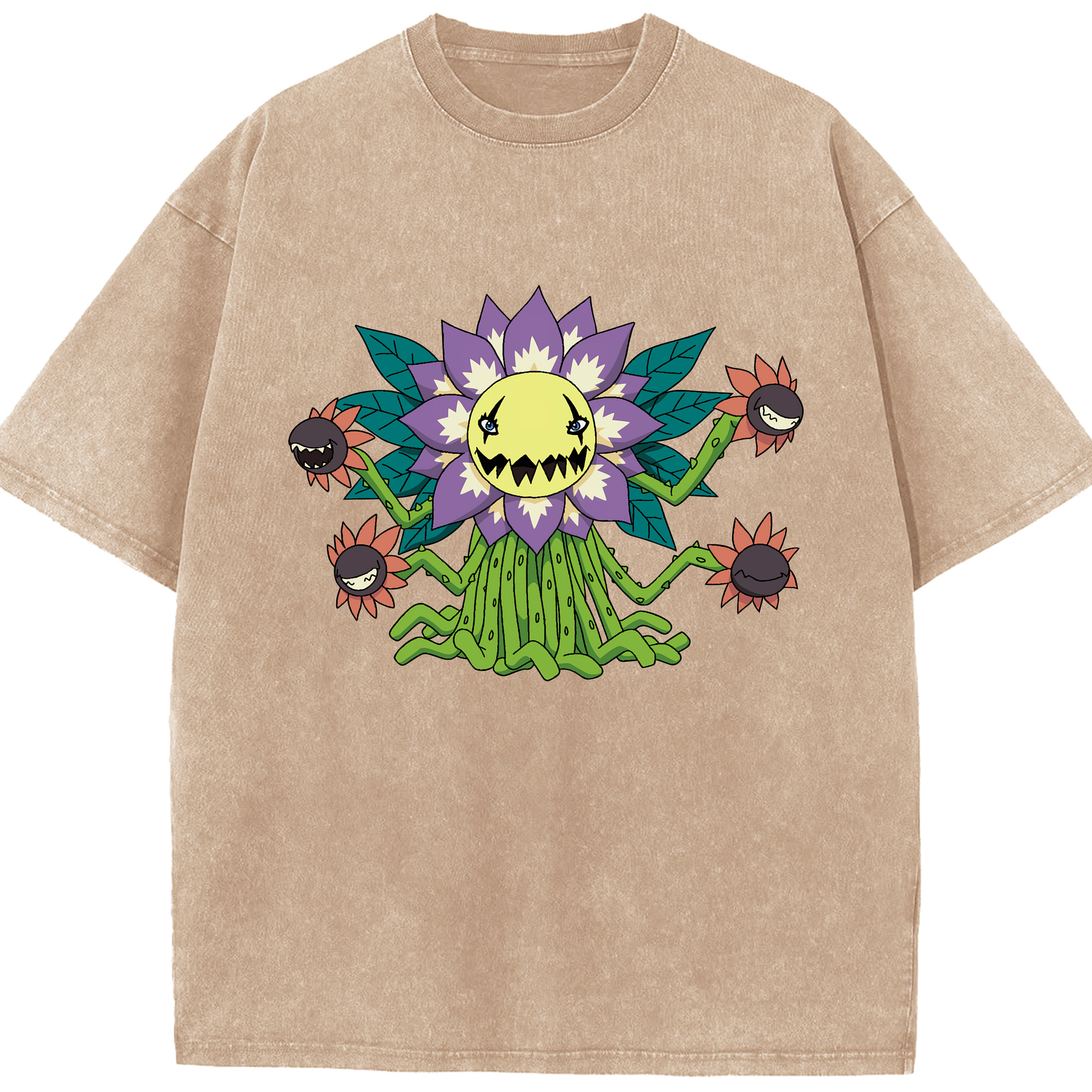 （画像用） Digimon デジタルモンスター/デジモン 綿100% ヴィンテージ風 半袖Tシャツ（フロントプリント）
