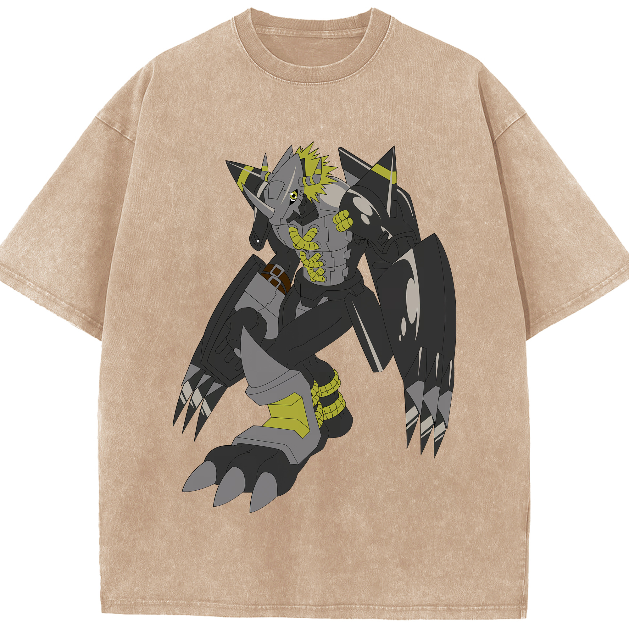 （画像用） Digimon デジタルモンスター/デジモン 綿100% ヴィンテージ風 半袖Tシャツ（フロントプリント）