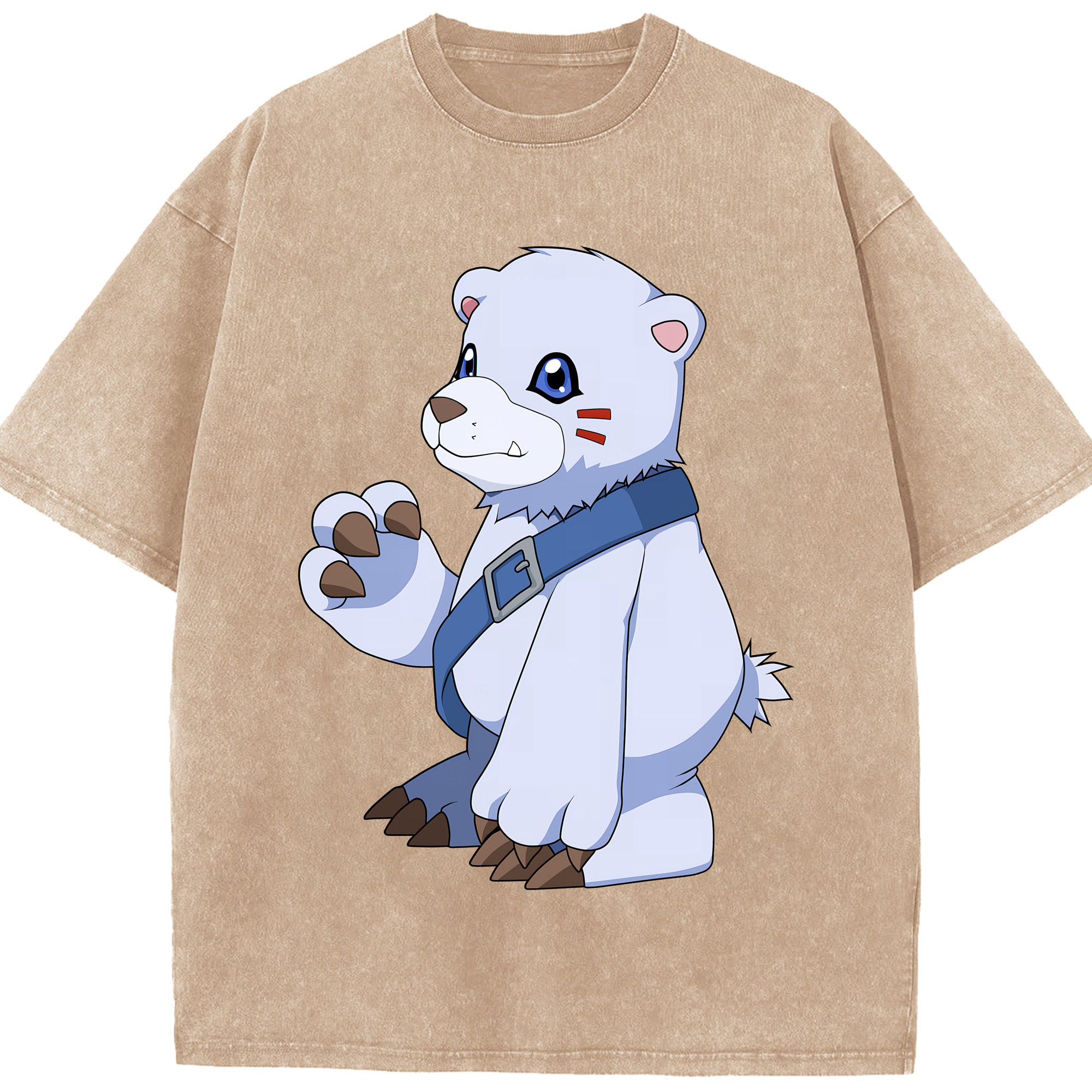 （画像用） Digimon デジタルモンスター/デジモン 綿100% ヴィンテージ風 半袖Tシャツ（フロントプリント）