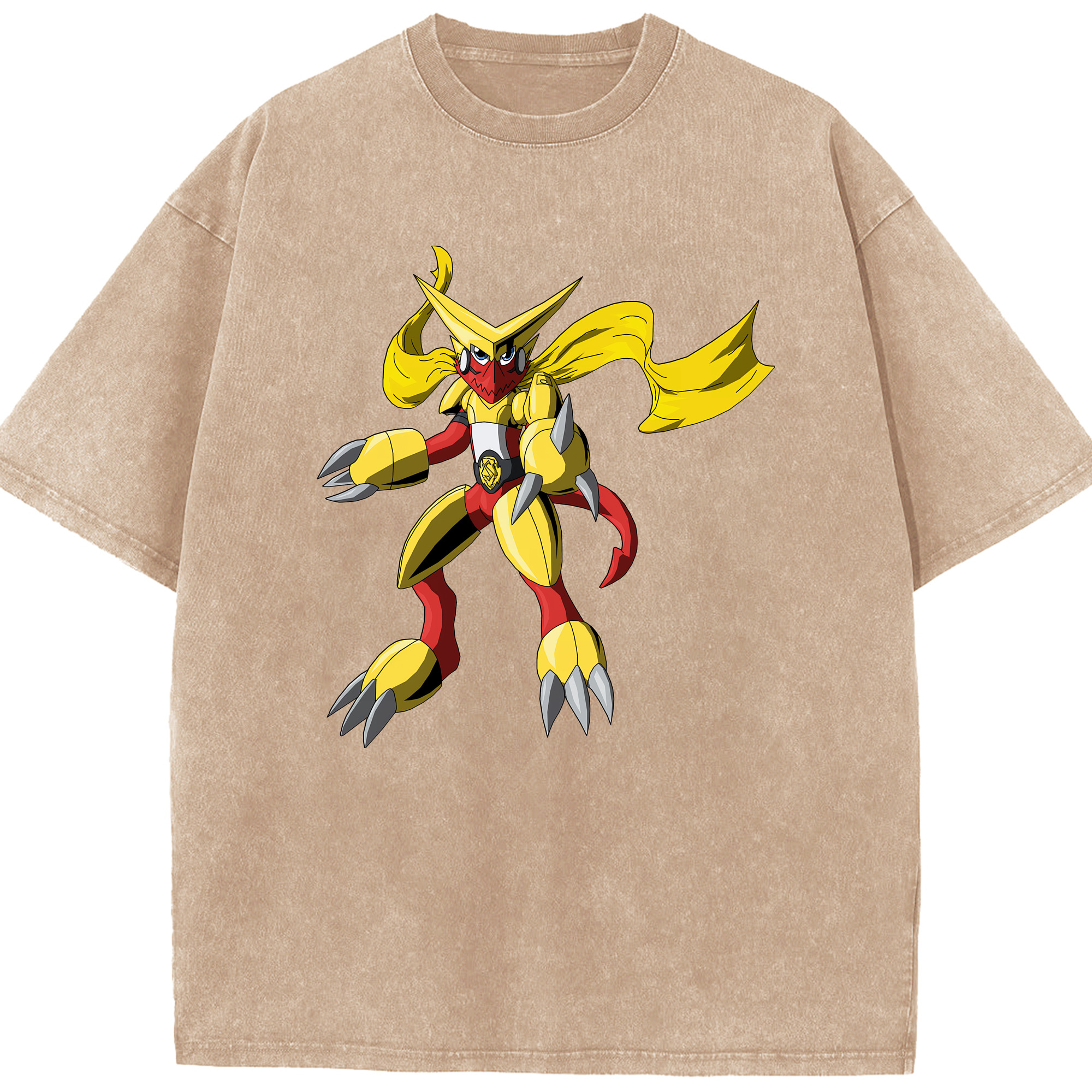 （画像用） Digimon デジタルモンスター/デジモン 綿100% ヴィンテージ風 半袖Tシャツ（フロントプリント）