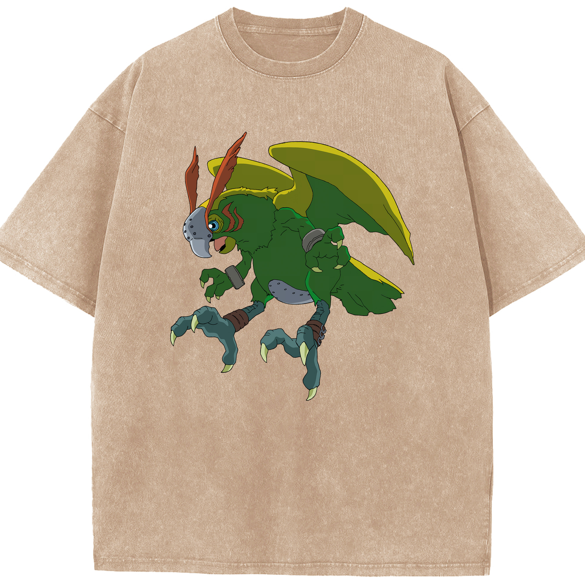 （画像用） Digimon デジタルモンスター/デジモン 綿100% ヴィンテージ風 半袖Tシャツ（フロントプリント）