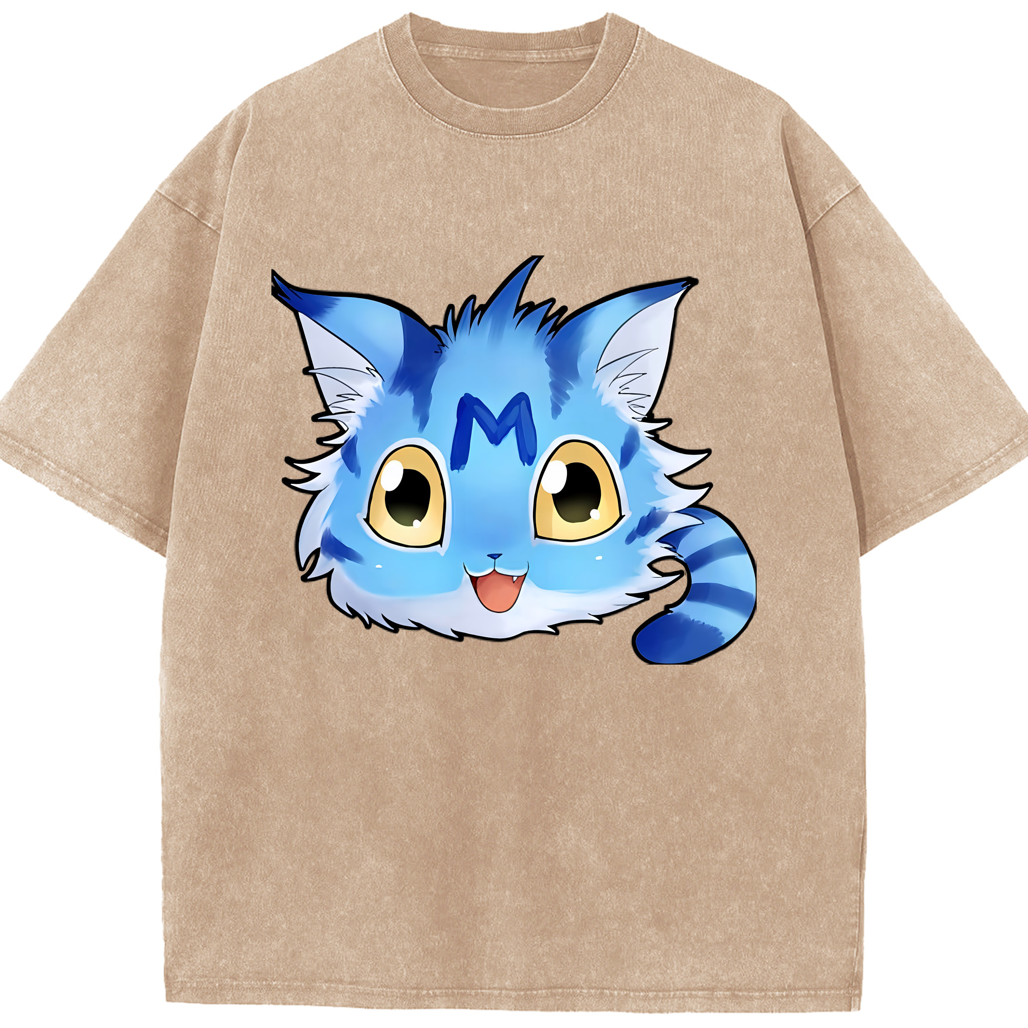 （画像用） Digimon デジタルモンスター/デジモン 綿100% ヴィンテージ風 半袖Tシャツ（フロントプリント）