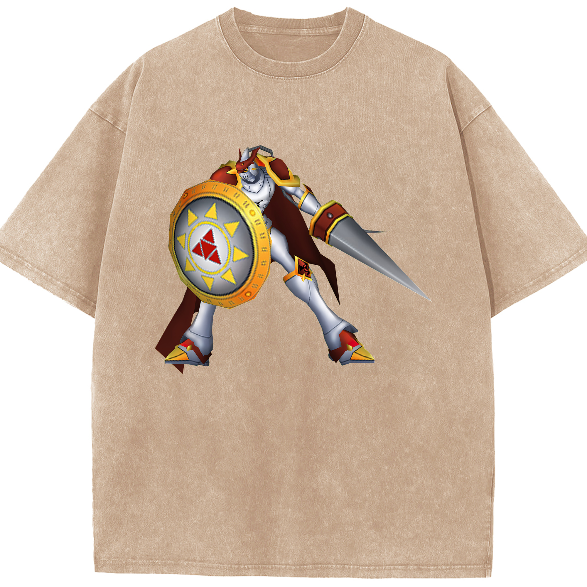 （画像用） Digimon デジタルモンスター/デジモン 綿100% ヴィンテージ風 半袖Tシャツ（フロントプリント）