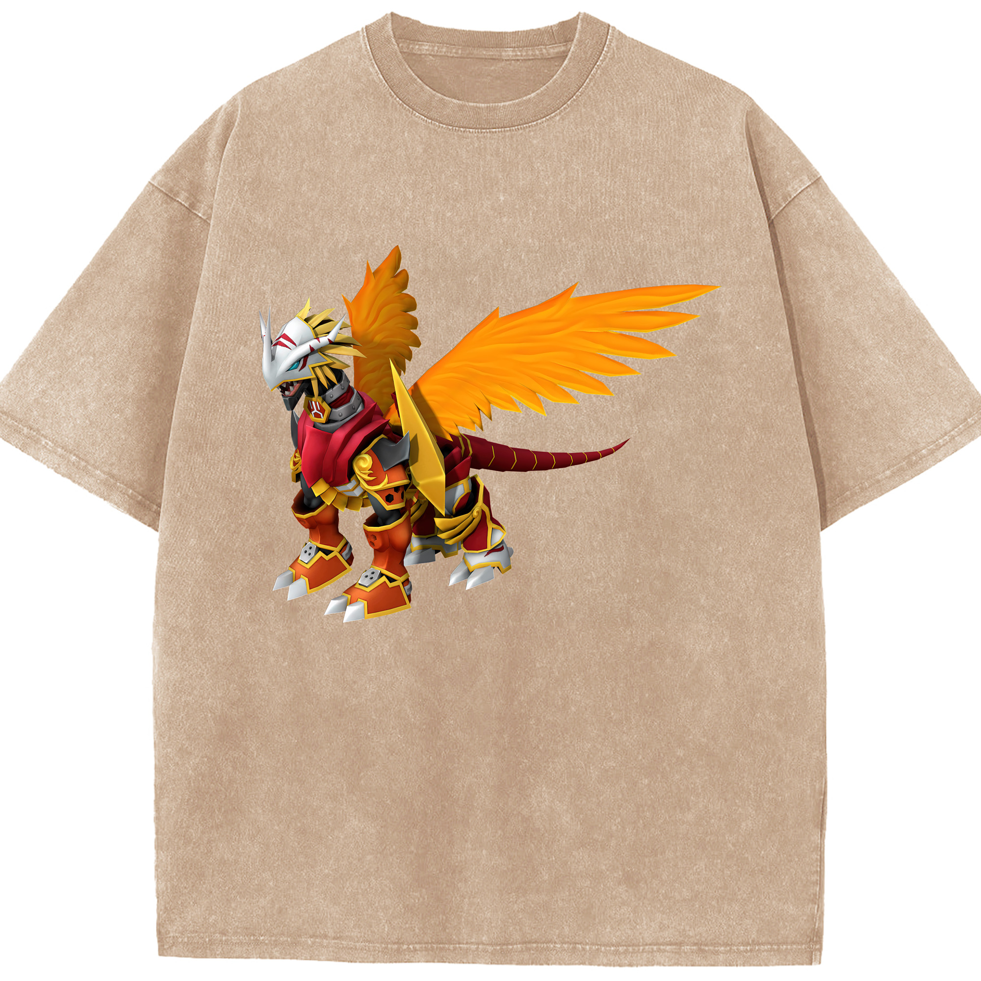 （画像用） Digimon デジタルモンスター/デジモン 綿100% ヴィンテージ風 半袖Tシャツ（フロントプリント）