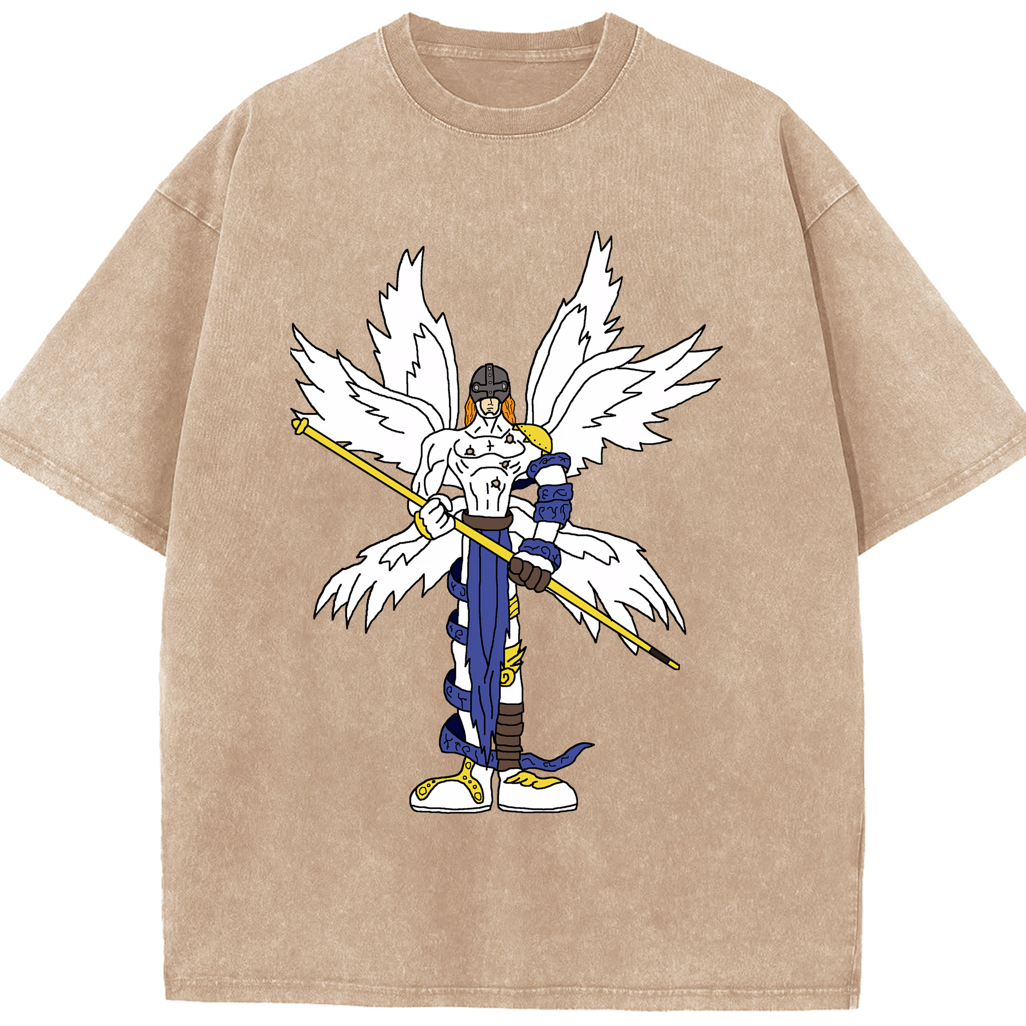 （画像用） Digimon デジタルモンスター/デジモン 綿100% ヴィンテージ風 半袖Tシャツ（フロントプリント）