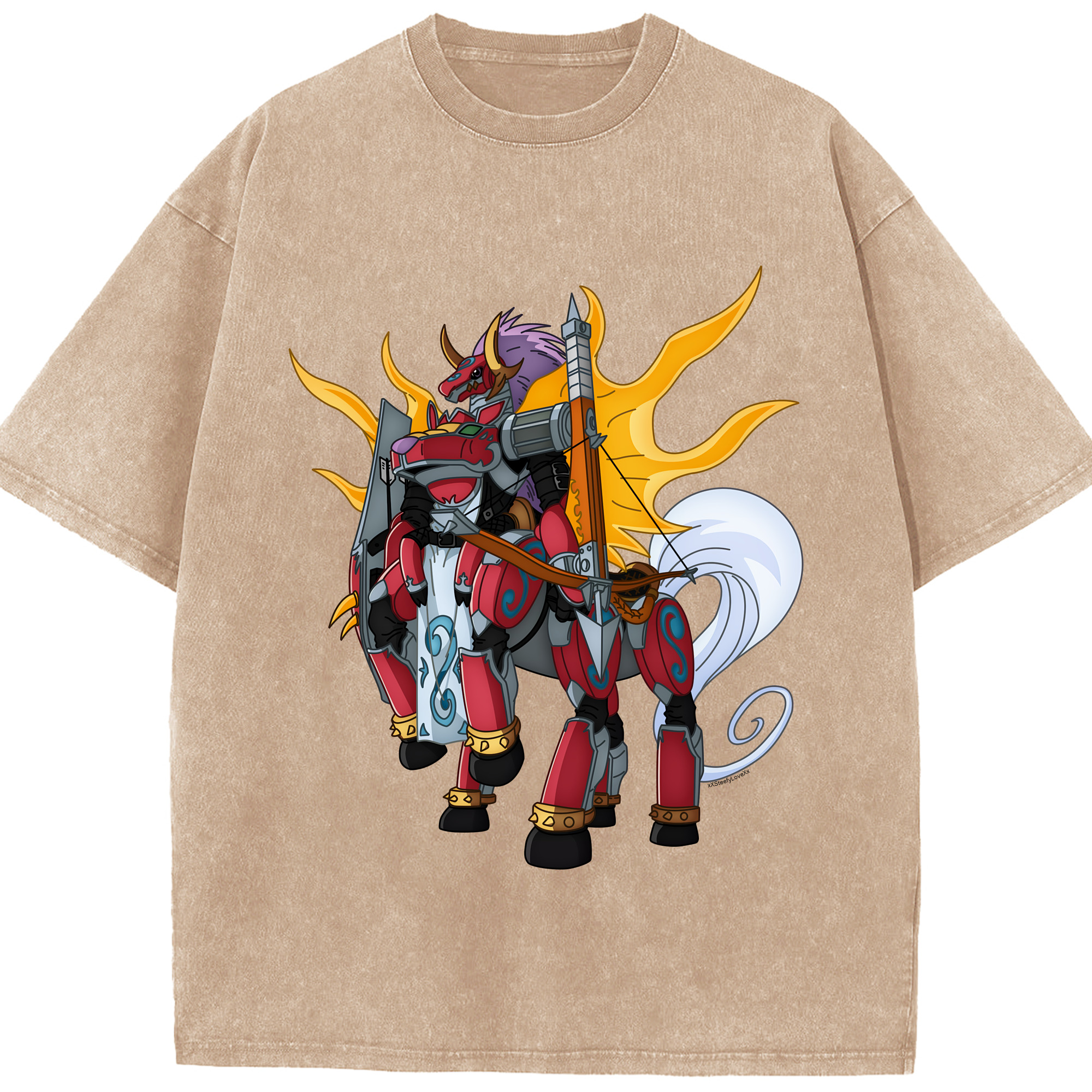 （画像用） Digimon デジタルモンスター/デジモン 綿100% ヴィンテージ風 半袖Tシャツ（フロントプリント）