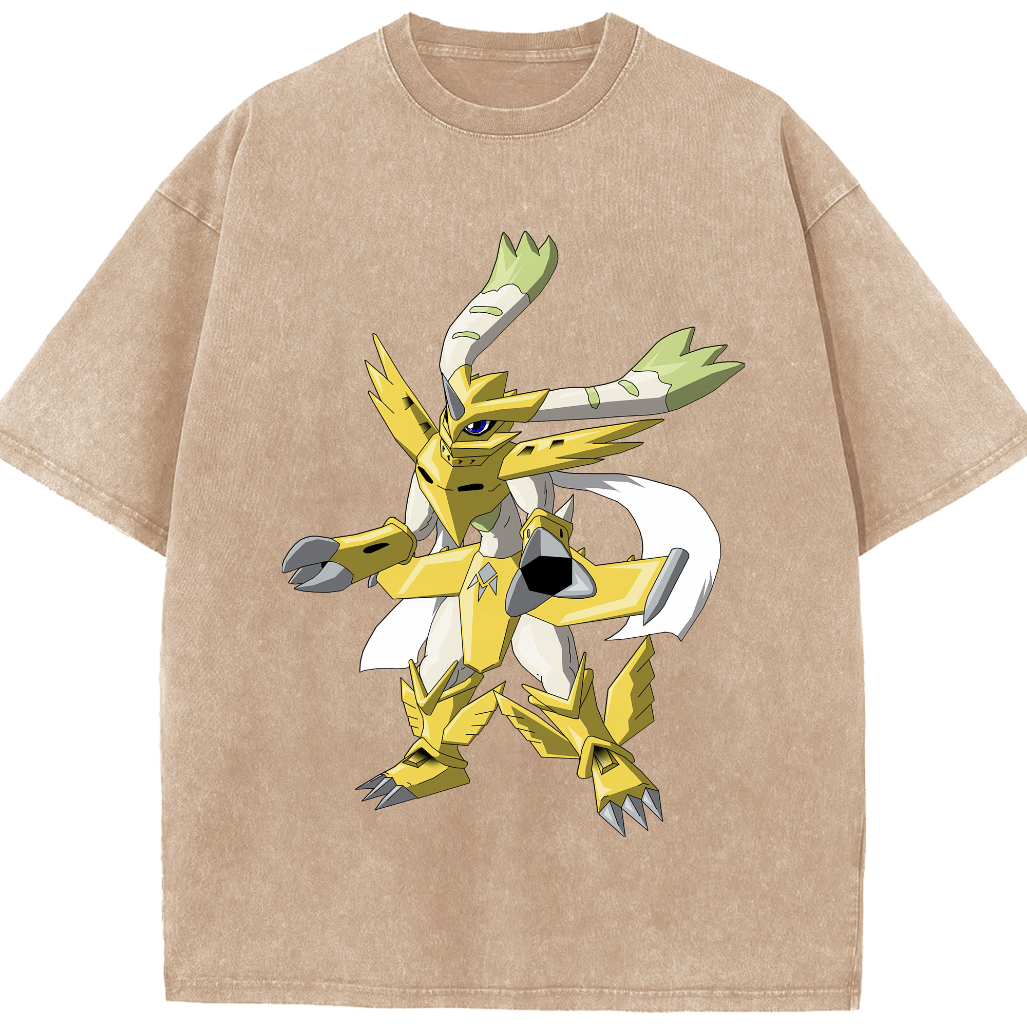 （画像用） Digimon デジタルモンスター/デジモン 綿100% ヴィンテージ風 半袖Tシャツ（フロントプリント）