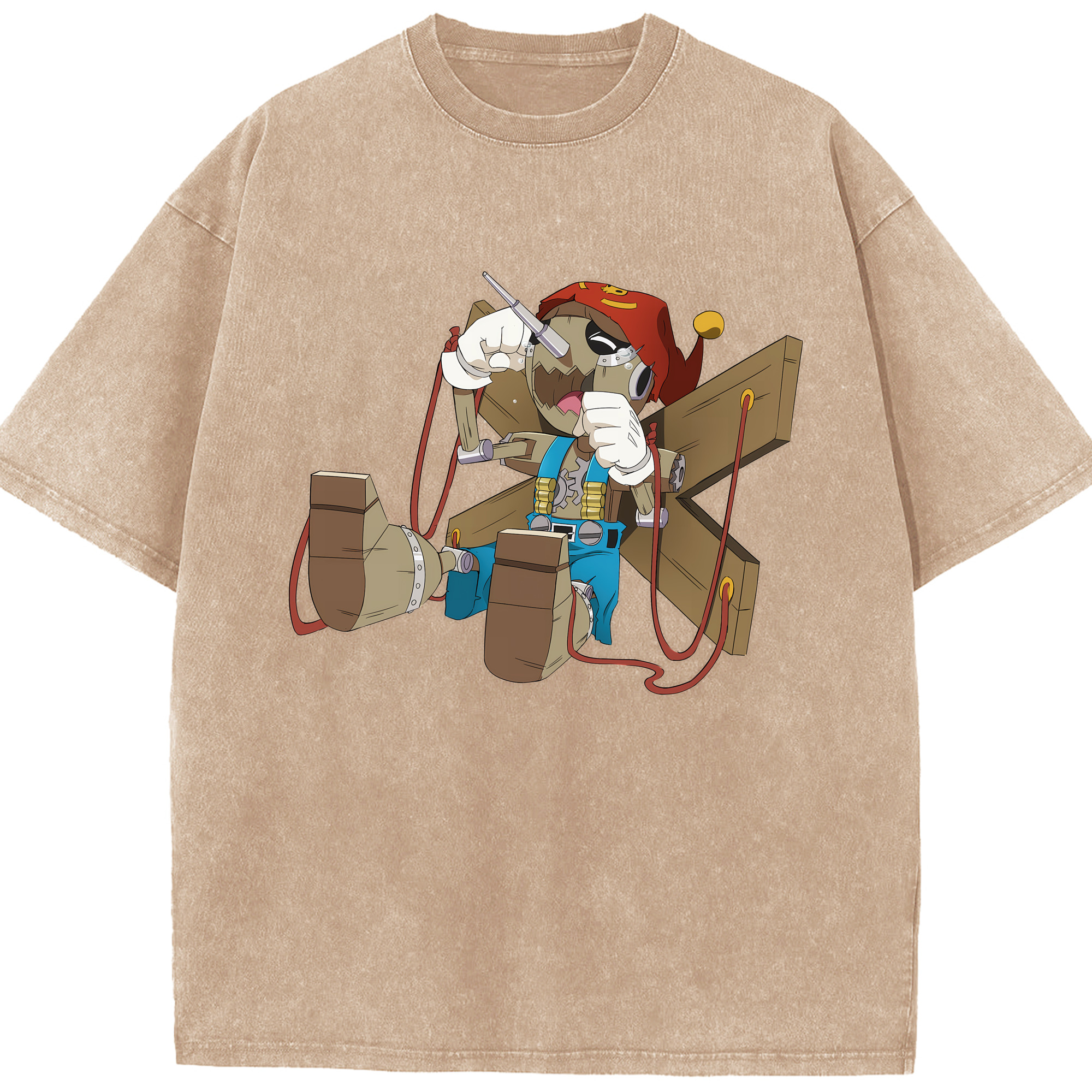 （画像用） Digimon デジタルモンスター/デジモン 綿100% ヴィンテージ風 半袖Tシャツ（フロントプリント）