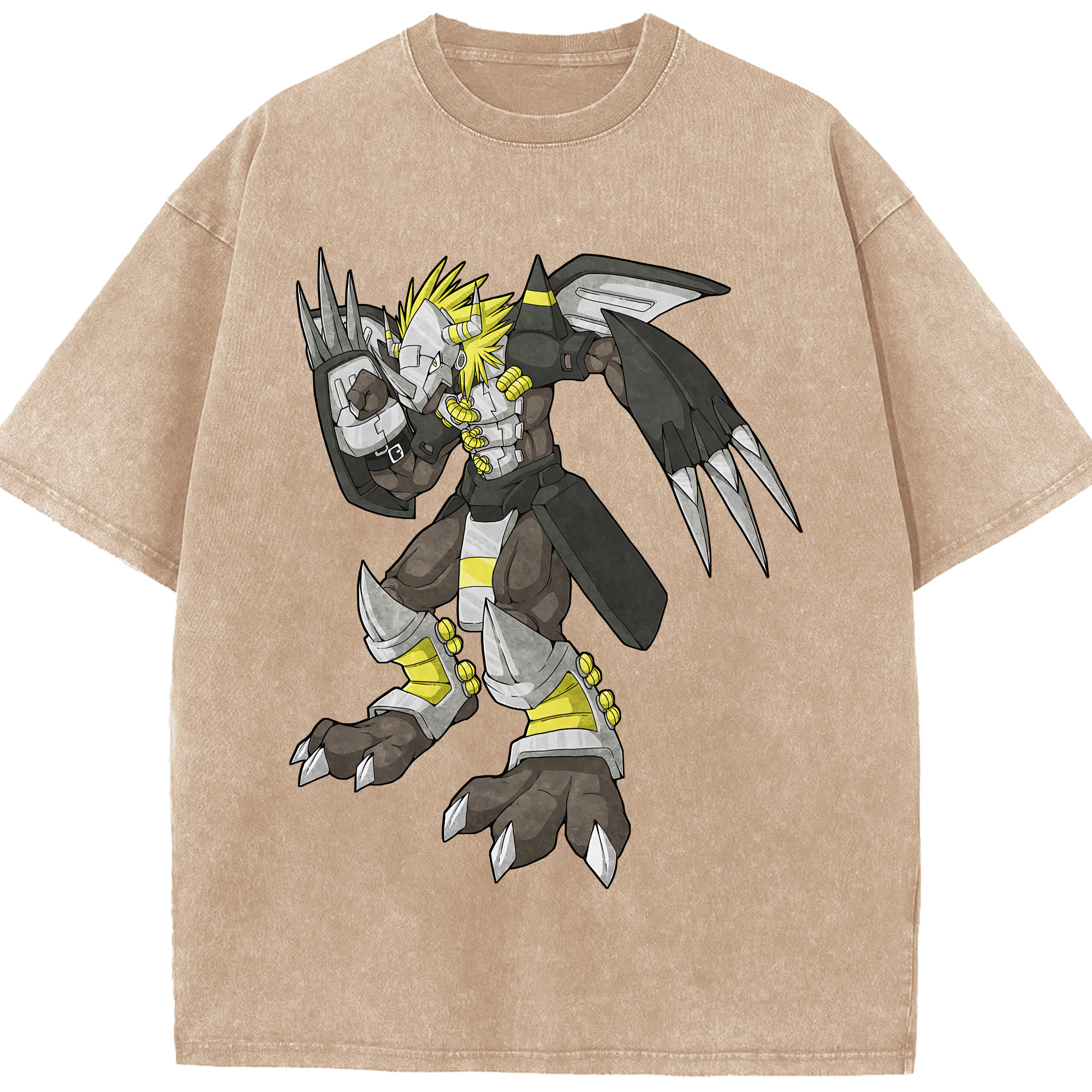（画像用） Digimon デジタルモンスター/デジモン 綿100% ヴィンテージ風 半袖Tシャツ（フロントプリント）