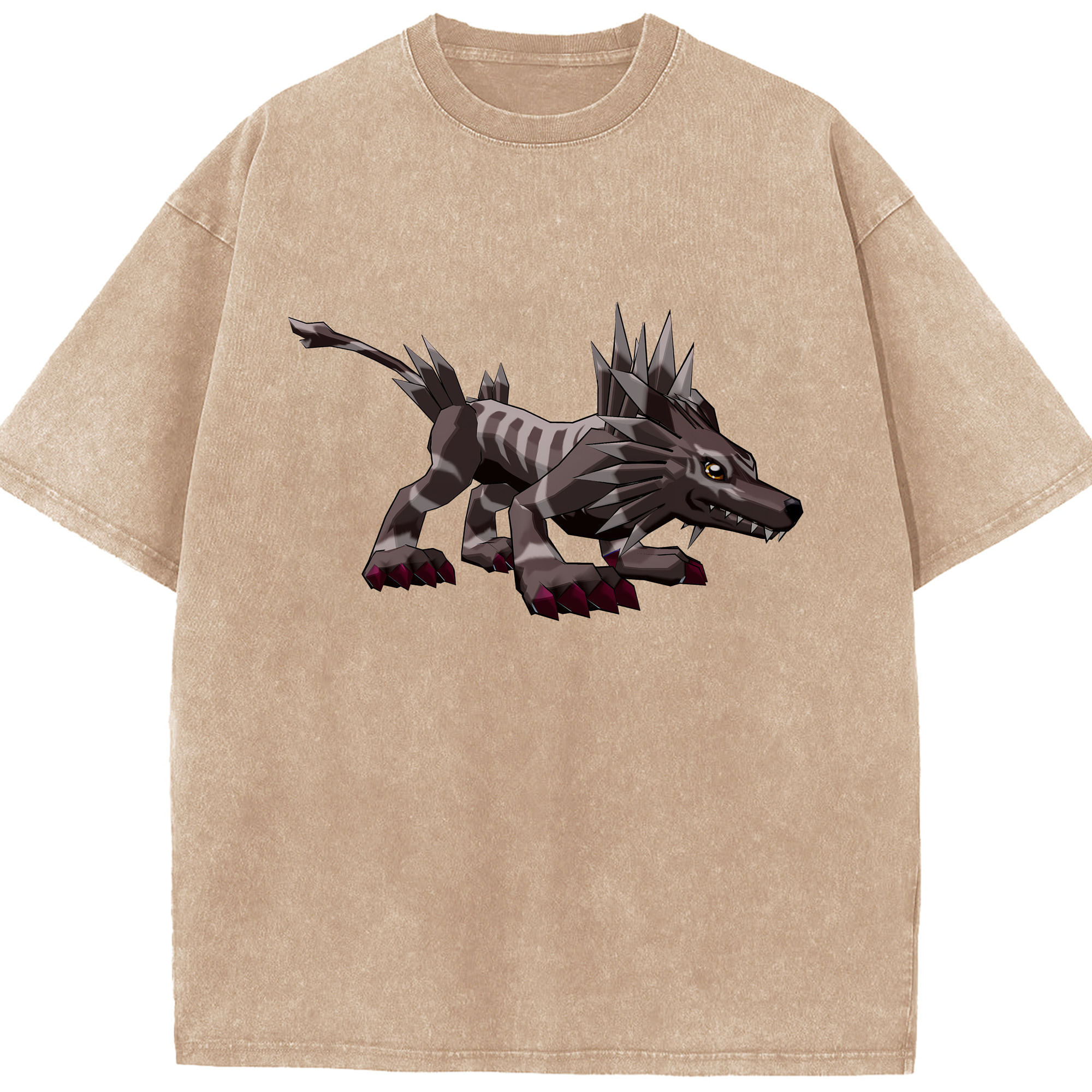 （画像用） Digimon デジタルモンスター/デジモン 綿100% ヴィンテージ風 半袖Tシャツ（フロントプリント）