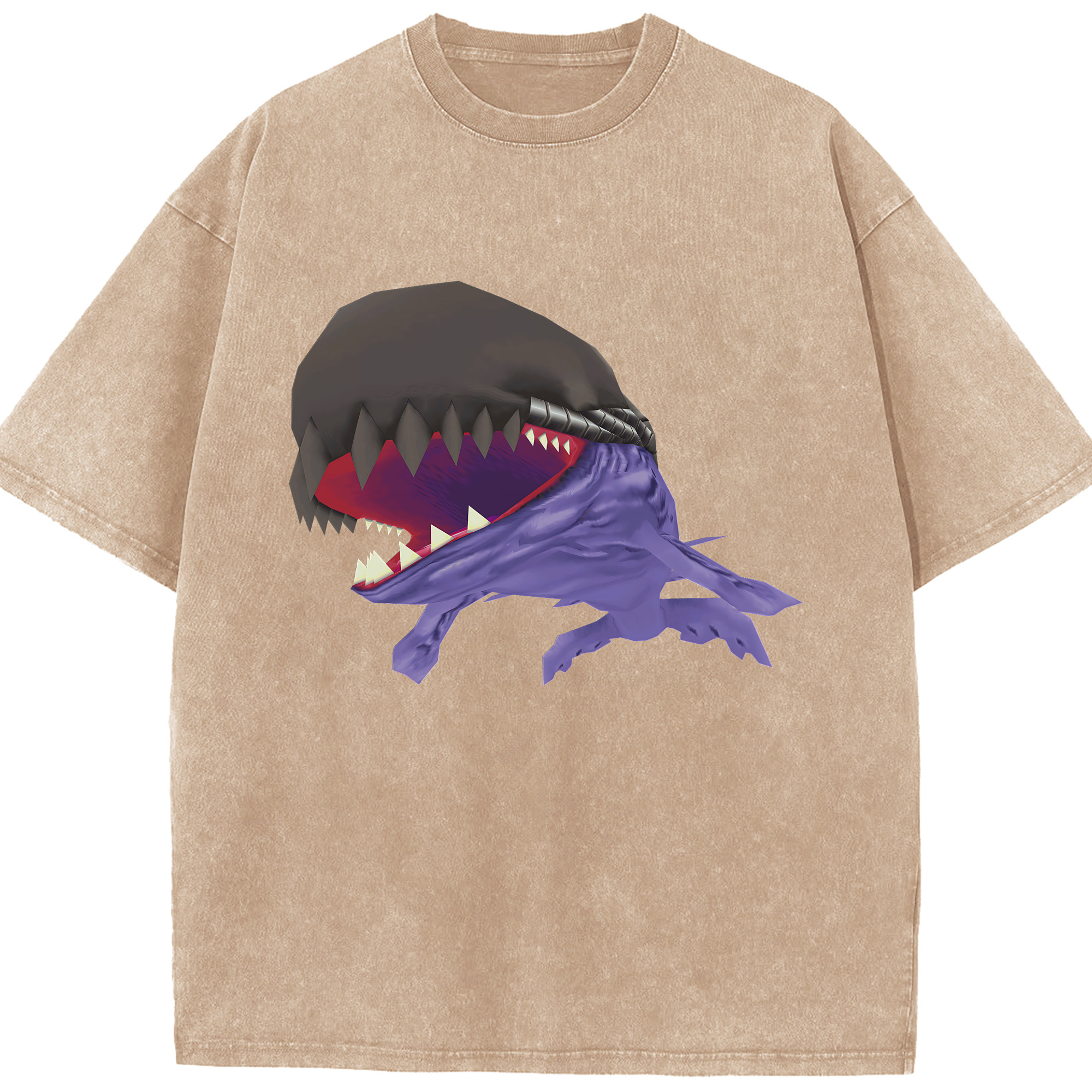（画像用） Digimon デジタルモンスター/デジモン 綿100% ヴィンテージ風 半袖Tシャツ（フロントプリント）