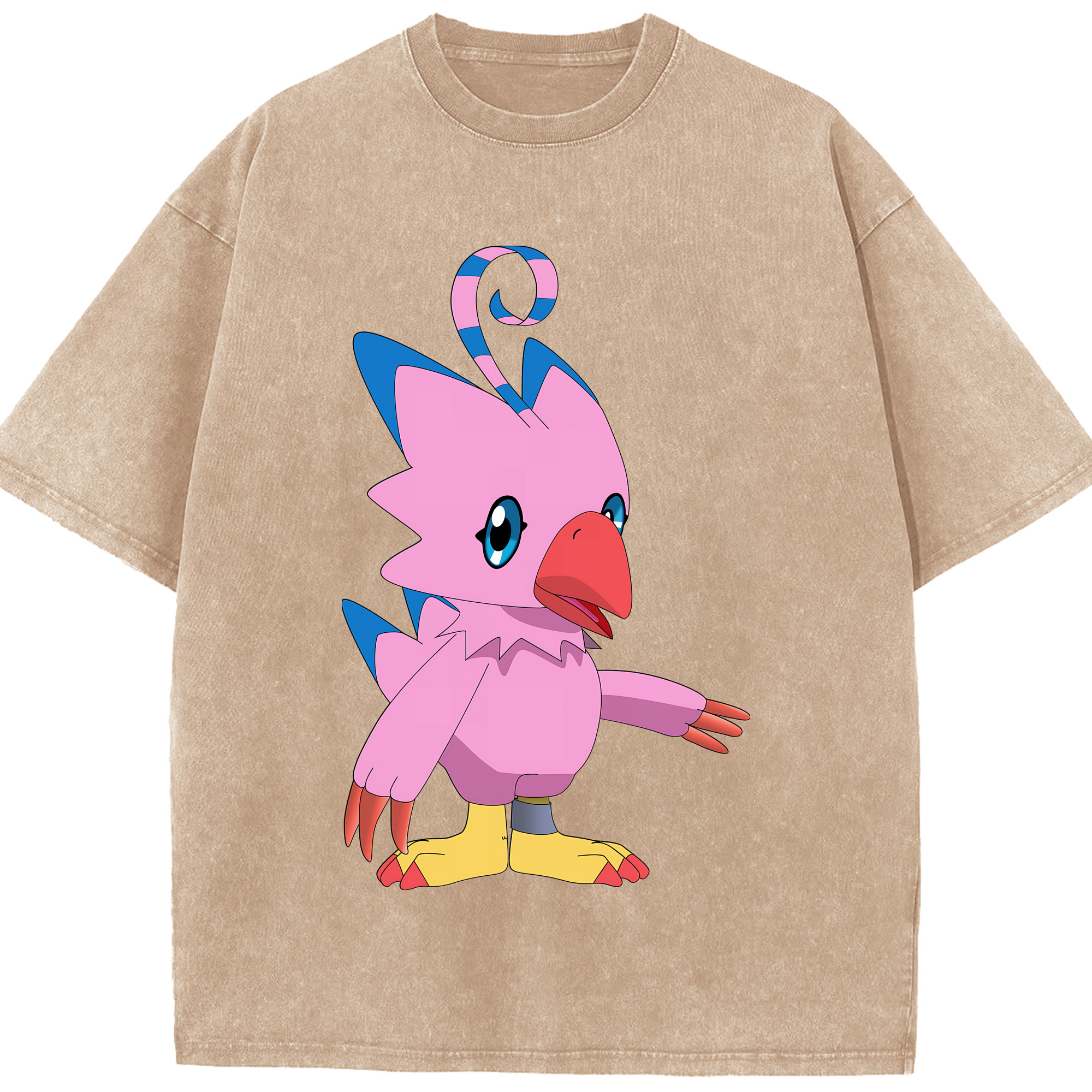 （画像用） Digimon デジタルモンスター/デジモン 綿100% ヴィンテージ風 半袖Tシャツ（フロントプリント）