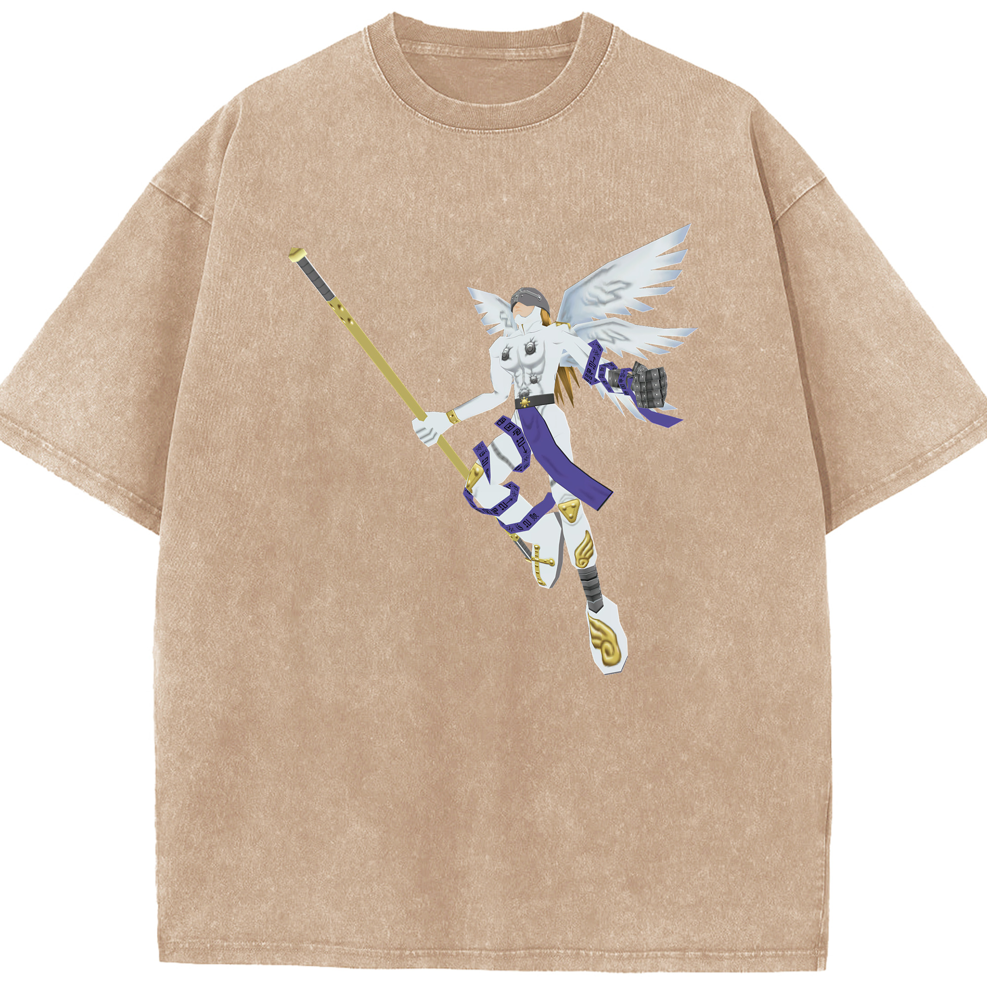 （画像用） Digimon デジタルモンスター/デジモン 綿100% ヴィンテージ風 半袖Tシャツ（フロントプリント）