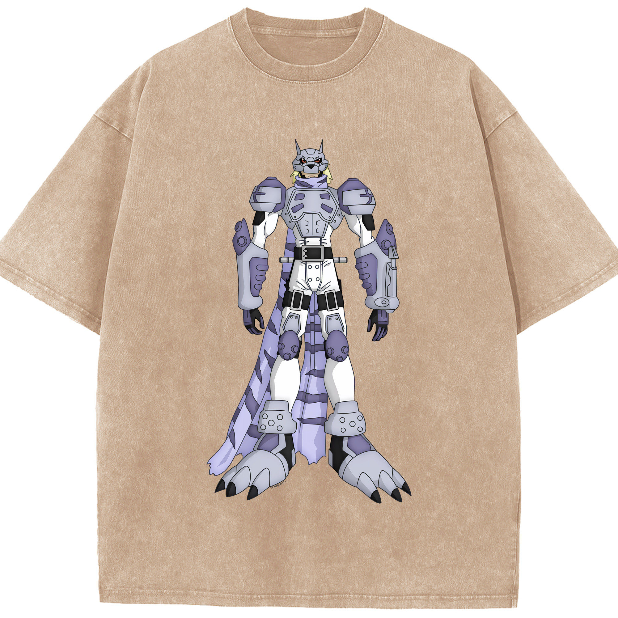 （画像用） Digimon デジタルモンスター/デジモン 綿100% ヴィンテージ風 半袖Tシャツ（フロントプリント）