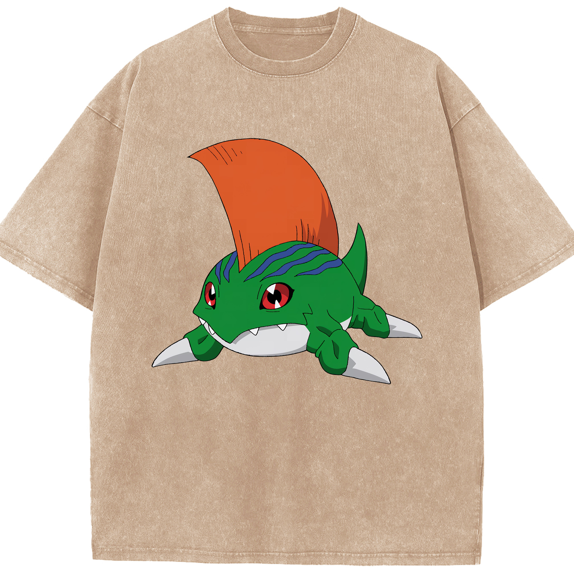 （画像用） Digimon デジタルモンスター/デジモン 綿100% ヴィンテージ風 半袖Tシャツ（フロントプリント）