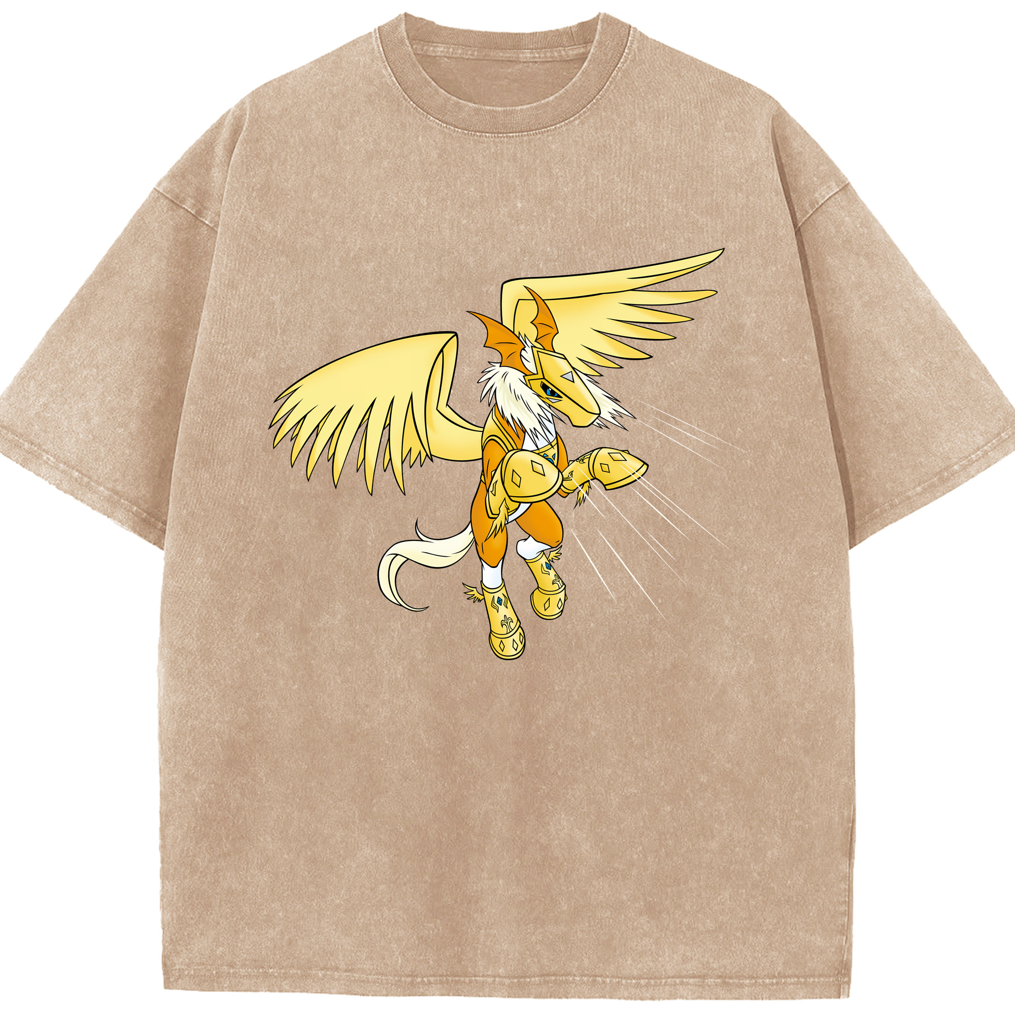 （画像用） Digimon デジタルモンスター/デジモン 綿100% ヴィンテージ風 半袖Tシャツ（フロントプリント）