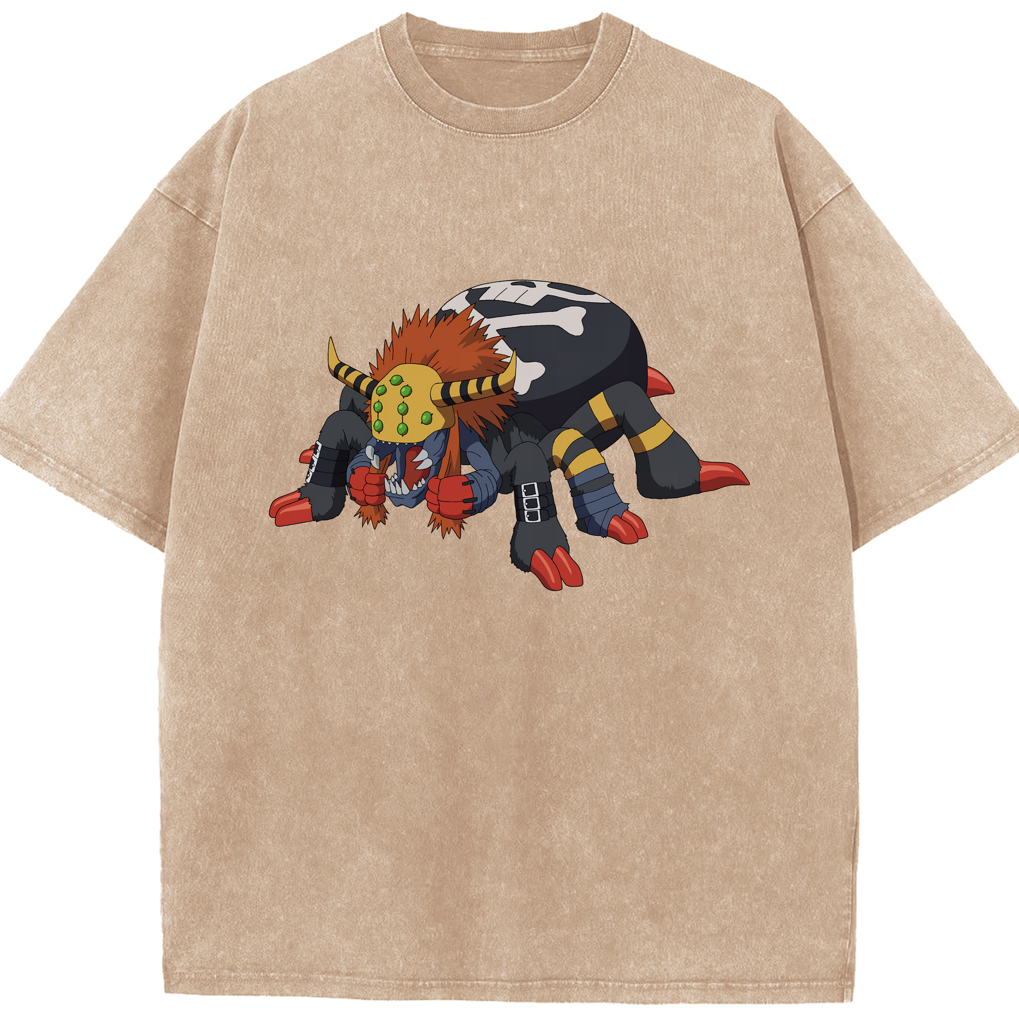 （画像用） Digimon デジタルモンスター/デジモン 綿100% ヴィンテージ風 半袖Tシャツ（フロントプリント）