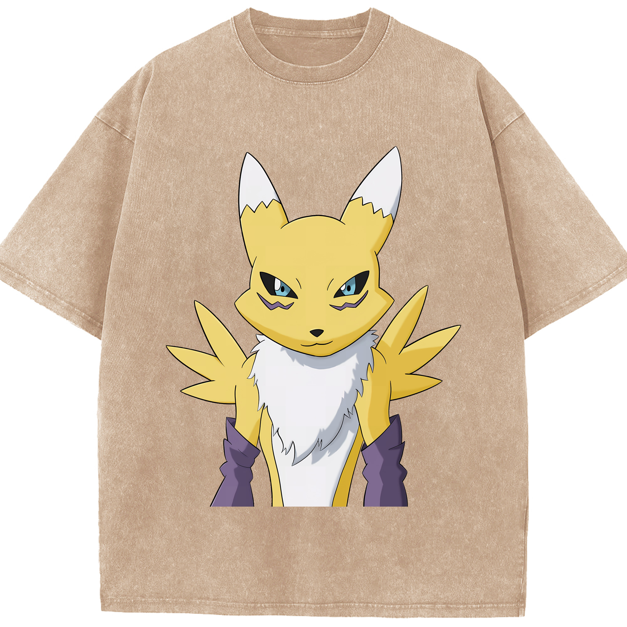 （画像用） Digimon デジタルモンスター/デジモン 綿100% ヴィンテージ風 半袖Tシャツ（フロントプリント）