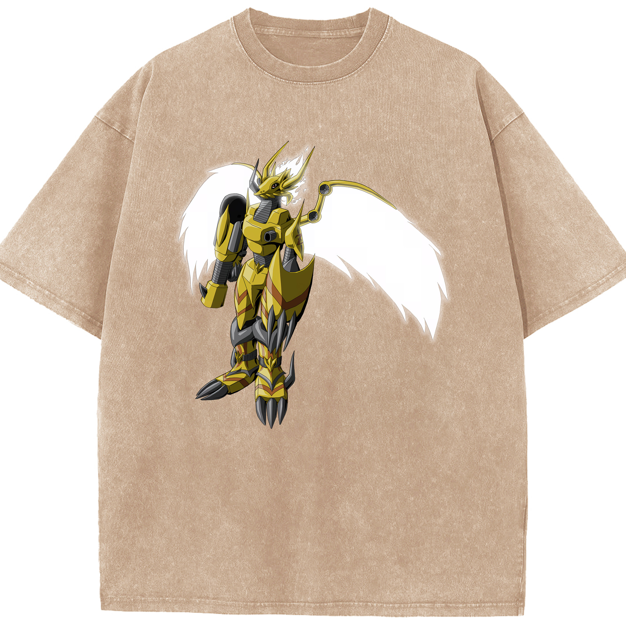 （画像用） Digimon デジタルモンスター/デジモン 綿100% ヴィンテージ風 半袖Tシャツ（フロントプリント）
