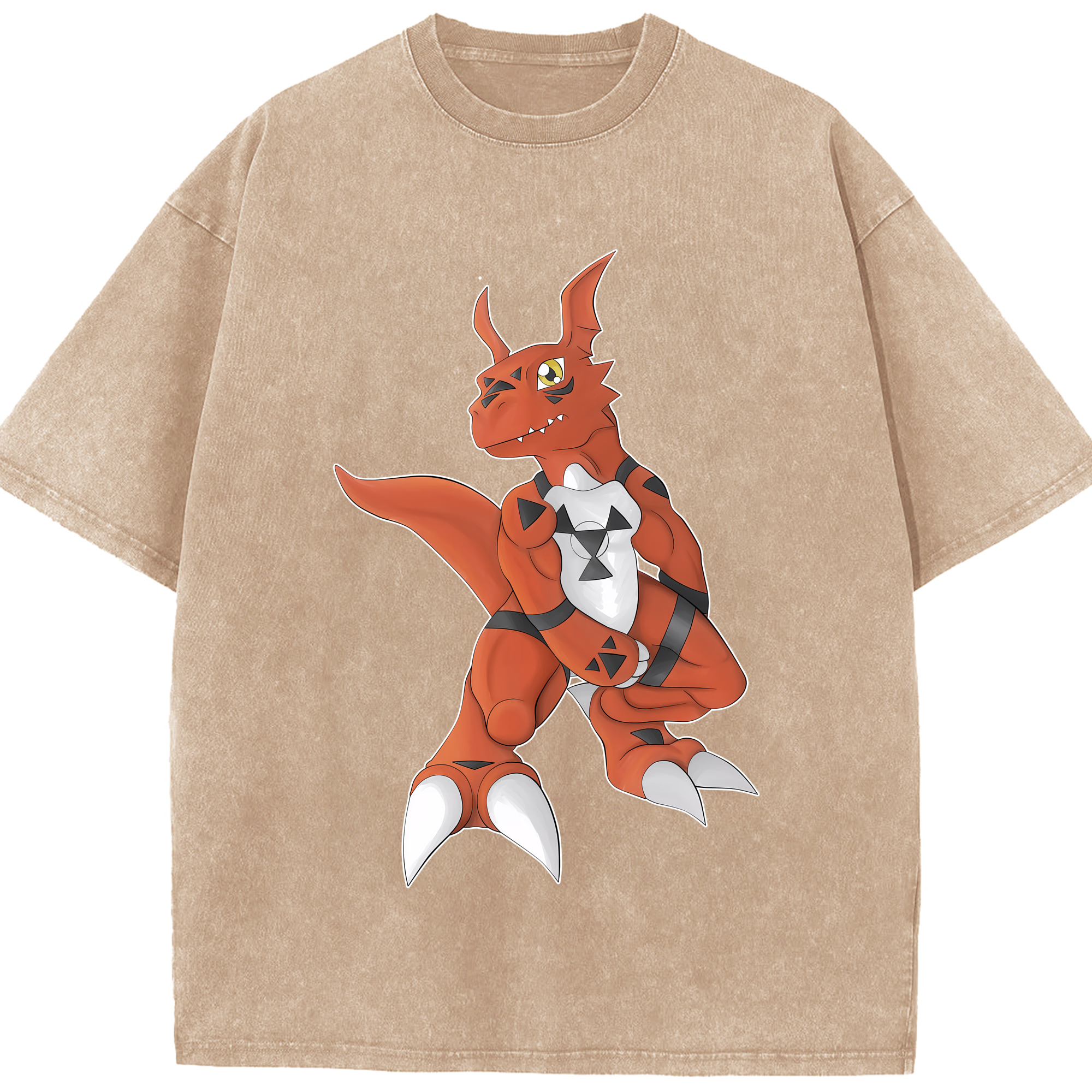 （画像用） Digimon デジタルモンスター/デジモン 綿100% ヴィンテージ風 半袖Tシャツ（フロントプリント）