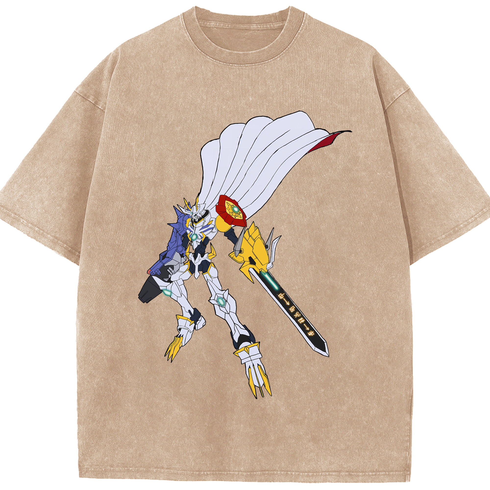 （画像用） Digimon デジタルモンスター/デジモン 綿100% ヴィンテージ風 半袖Tシャツ（フロントプリント）