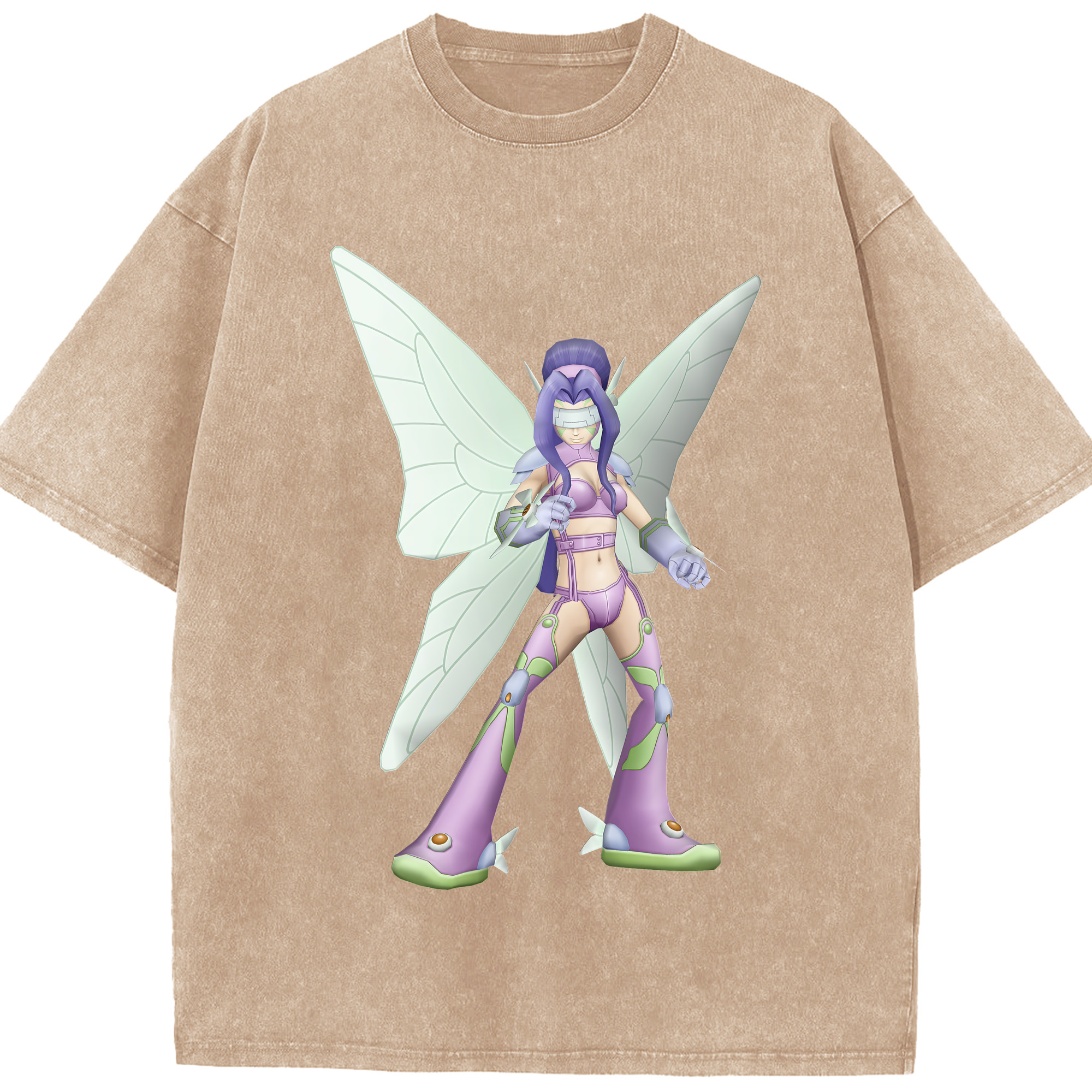 （画像用） Digimon デジタルモンスター/デジモン 綿100% ヴィンテージ風 半袖Tシャツ（フロントプリント）