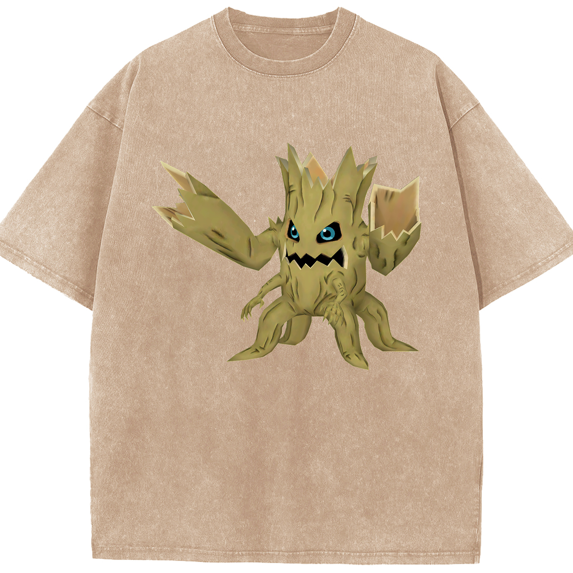 （画像用） Digimon デジタルモンスター/デジモン 綿100% ヴィンテージ風 半袖Tシャツ（フロントプリント）