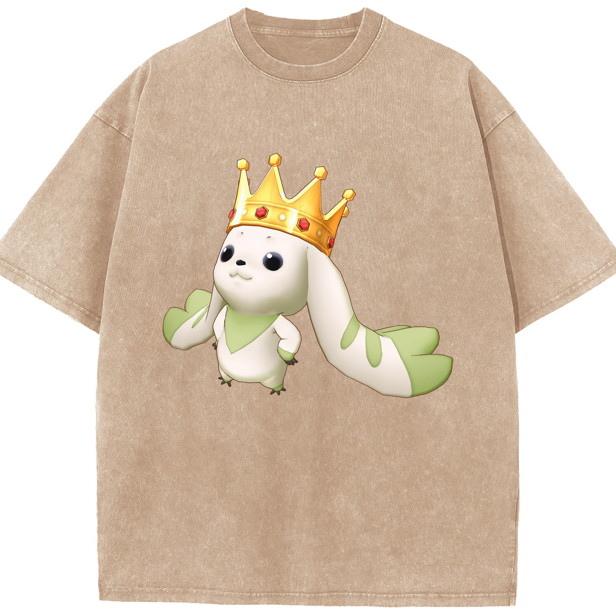 （画像用） Digimon デジタルモンスター/デジモン 綿100% ヴィンテージ風 半袖Tシャツ（フロントプリント）