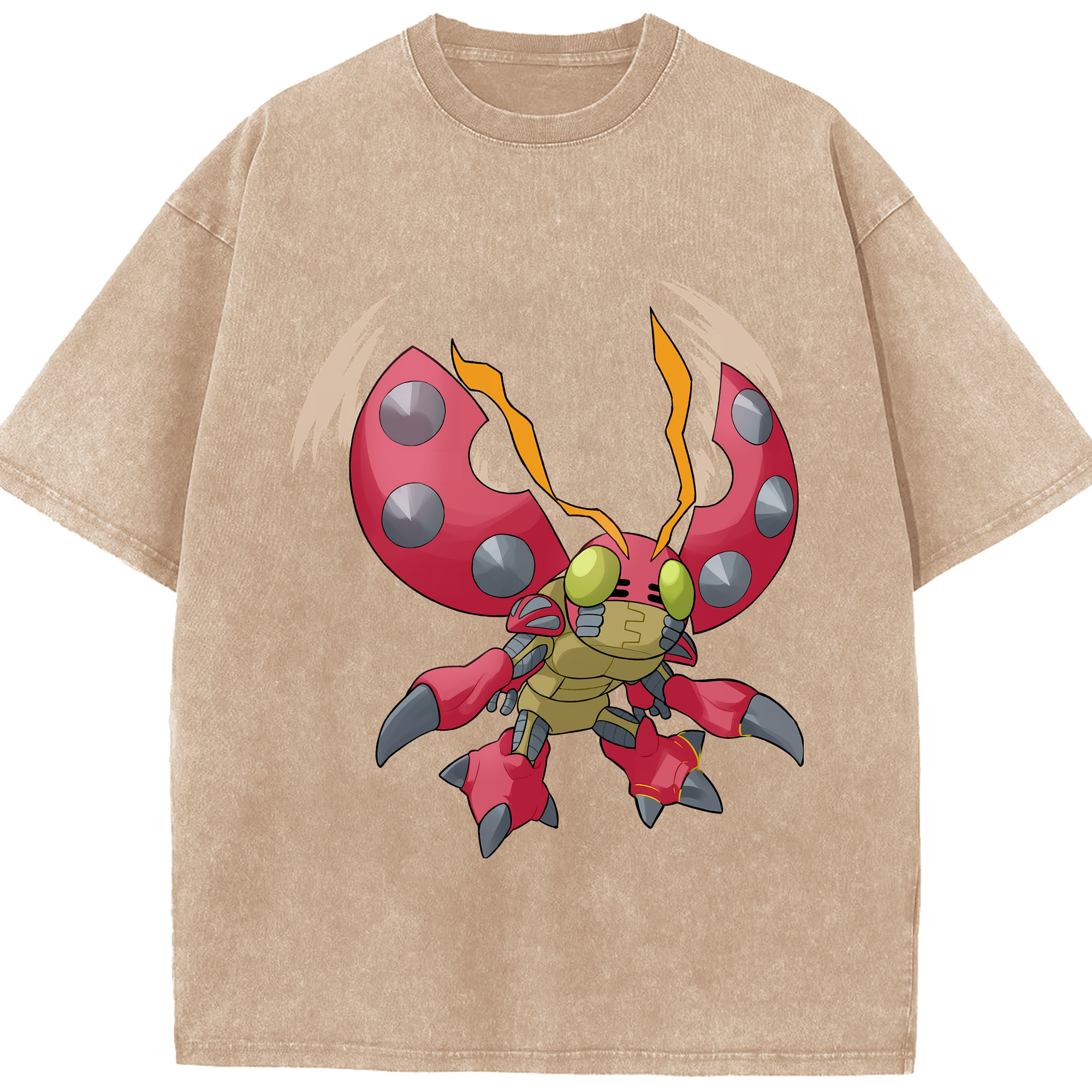 （画像用） Digimon デジタルモンスター/デジモン 綿100% ヴィンテージ風 半袖Tシャツ（フロントプリント）