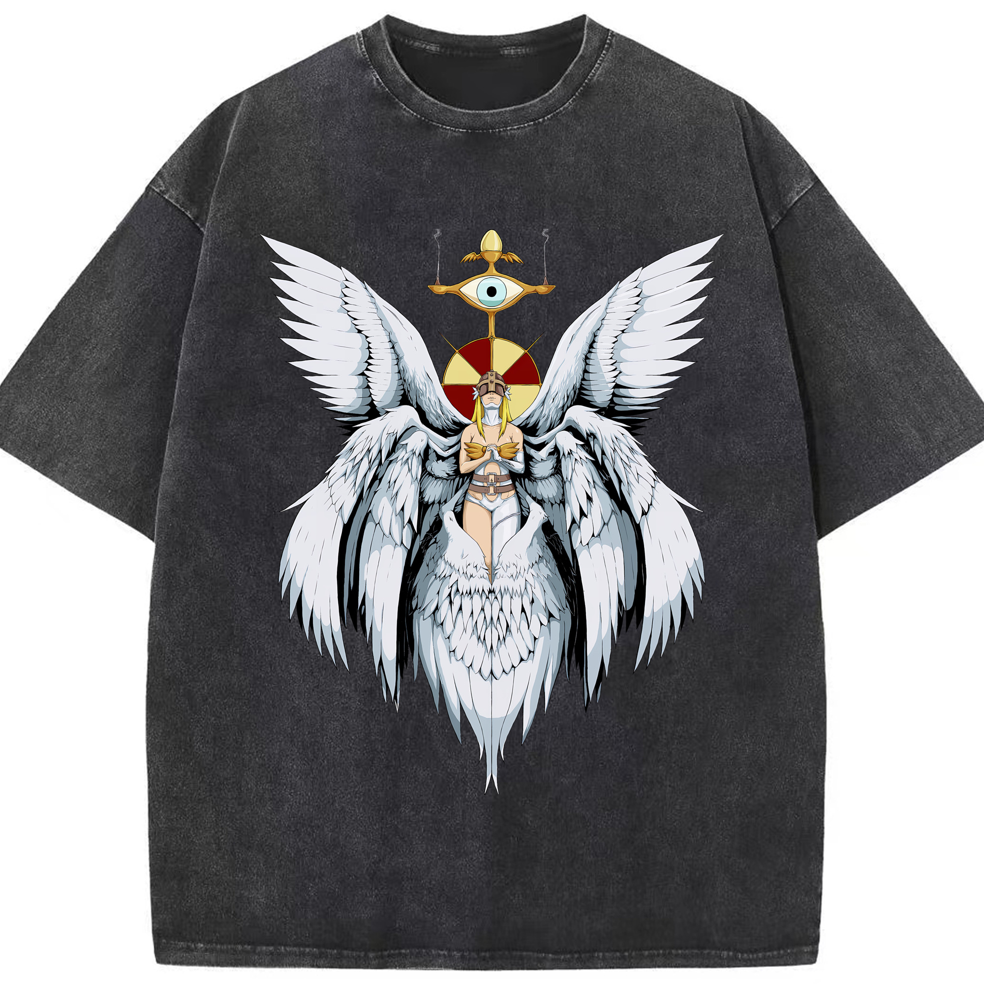 （画像用） Digimon デジタルモンスター/デジモン 綿100% ヴィンテージ風 半袖Tシャツ（フロントプリント）