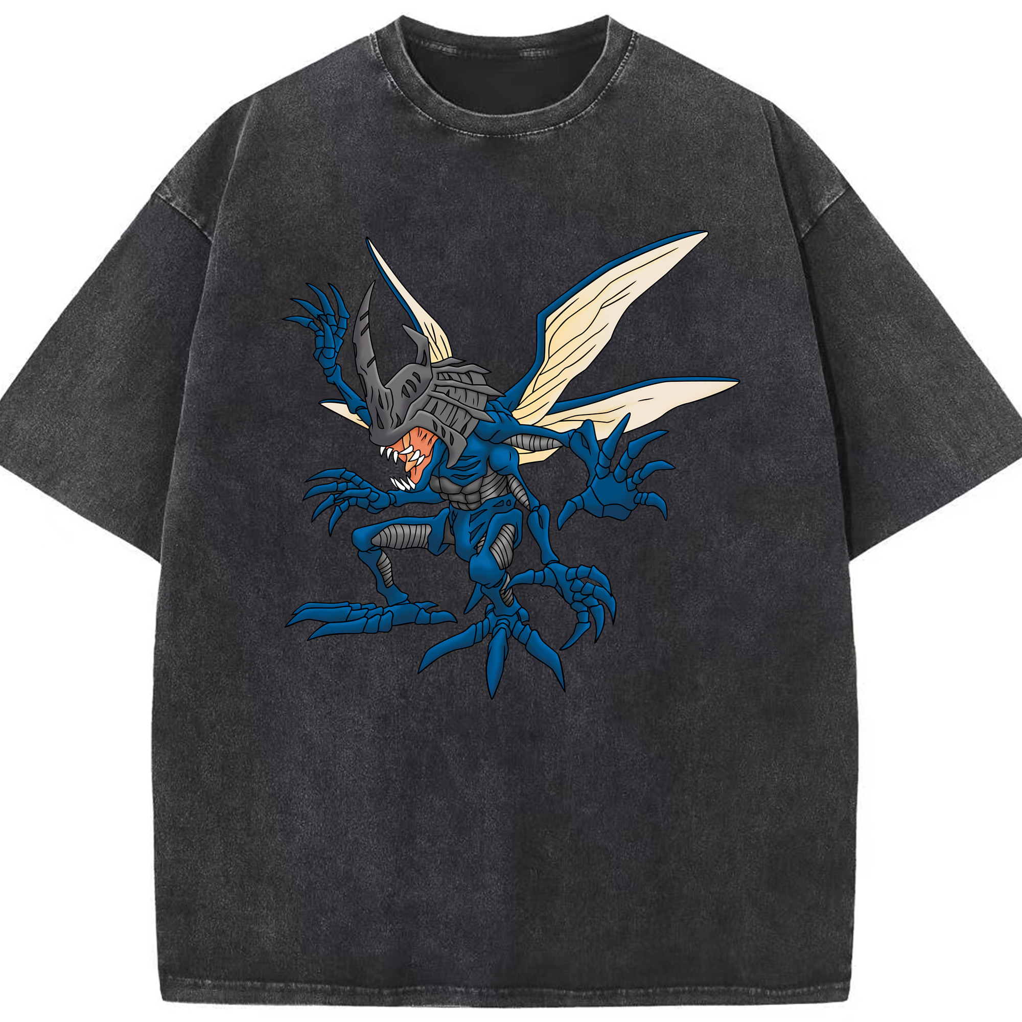 （画像用） Digimon デジタルモンスター/デジモン 綿100% ヴィンテージ風 半袖Tシャツ（フロントプリント）