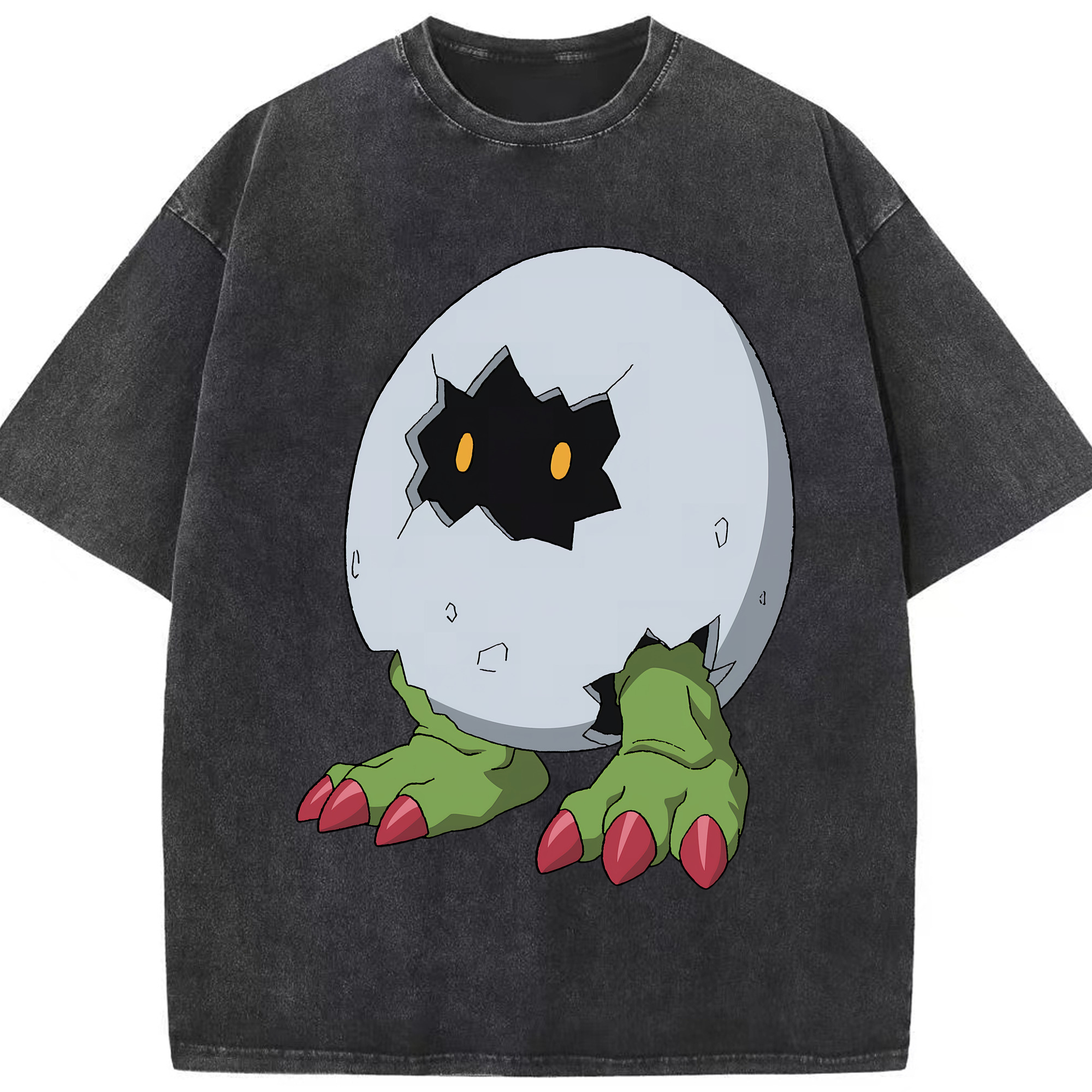 （画像用） Digimon デジタルモンスター/デジモン 綿100% ヴィンテージ風 半袖Tシャツ（フロントプリント）