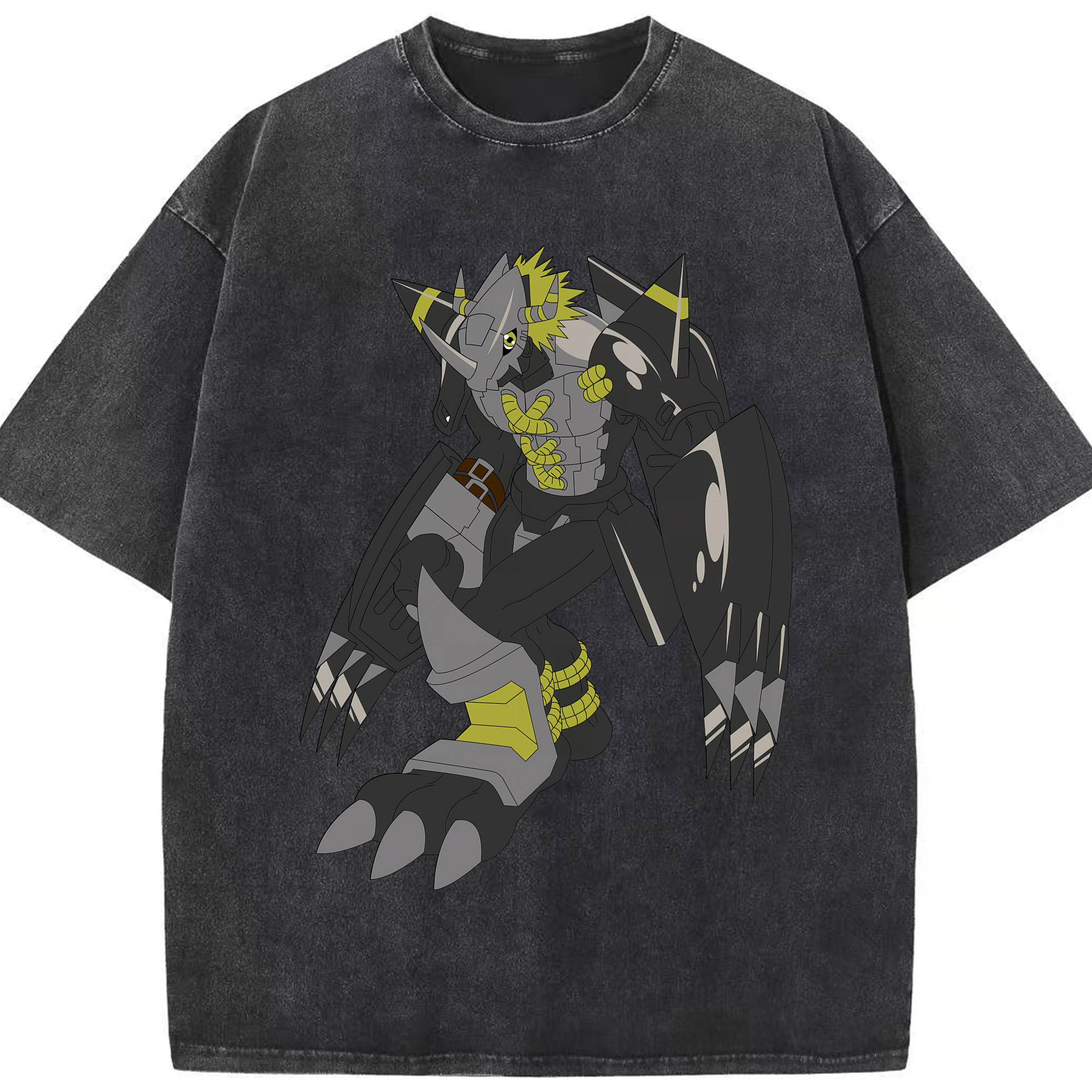 （画像用） Digimon デジタルモンスター/デジモン 綿100% ヴィンテージ風 半袖Tシャツ（フロントプリント）
