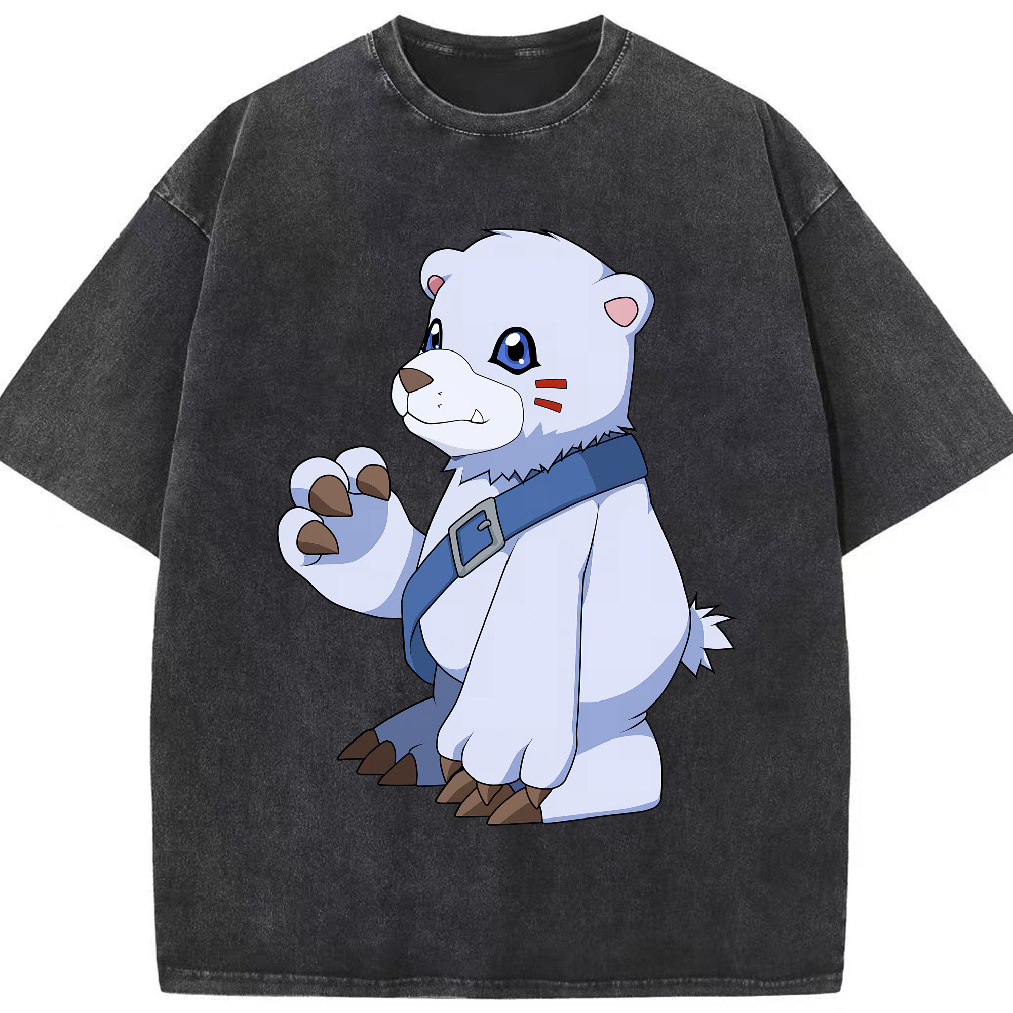 （画像用） Digimon デジタルモンスター/デジモン 綿100% ヴィンテージ風 半袖Tシャツ（フロントプリント）