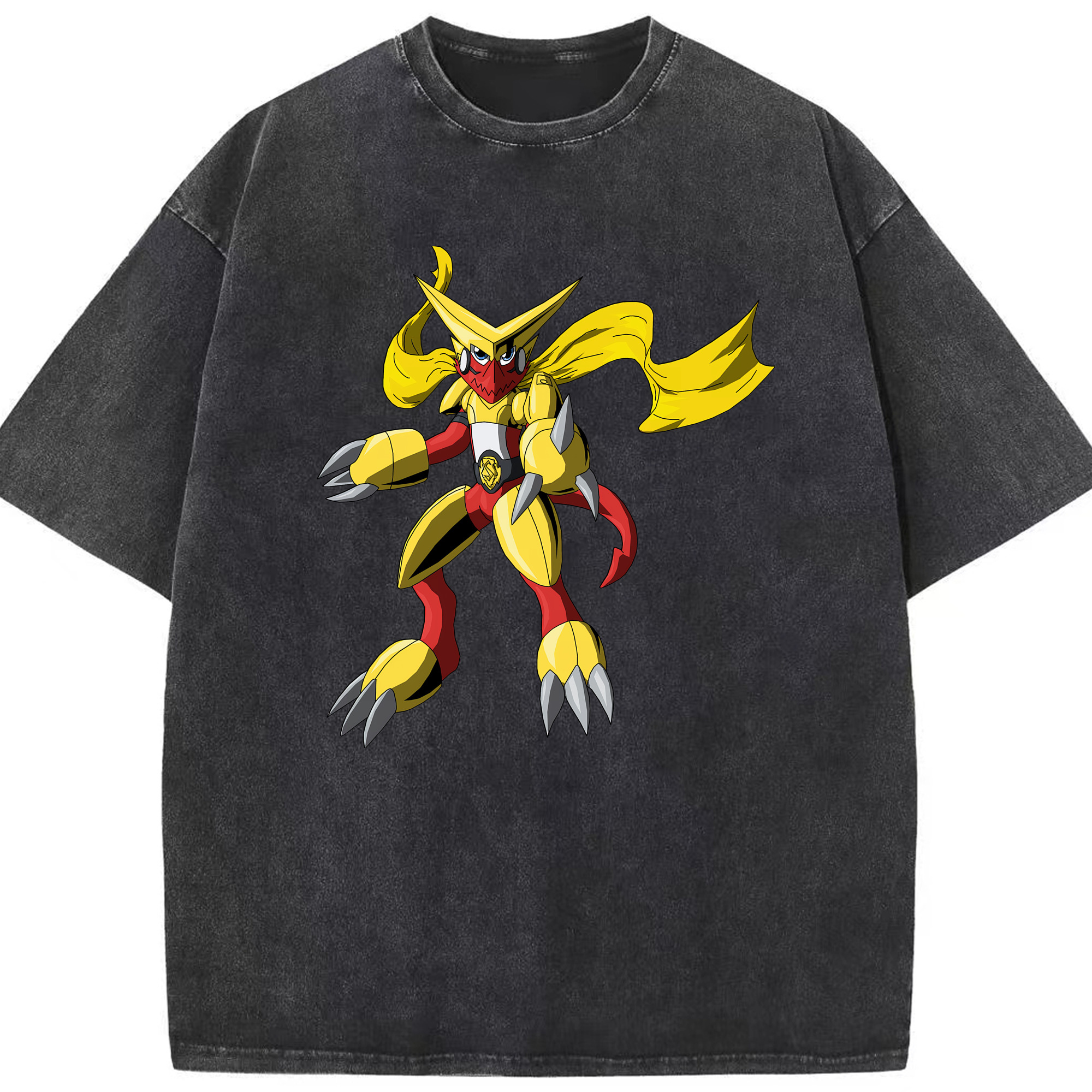 （画像用） Digimon デジタルモンスター/デジモン 綿100% ヴィンテージ風 半袖Tシャツ（フロントプリント）