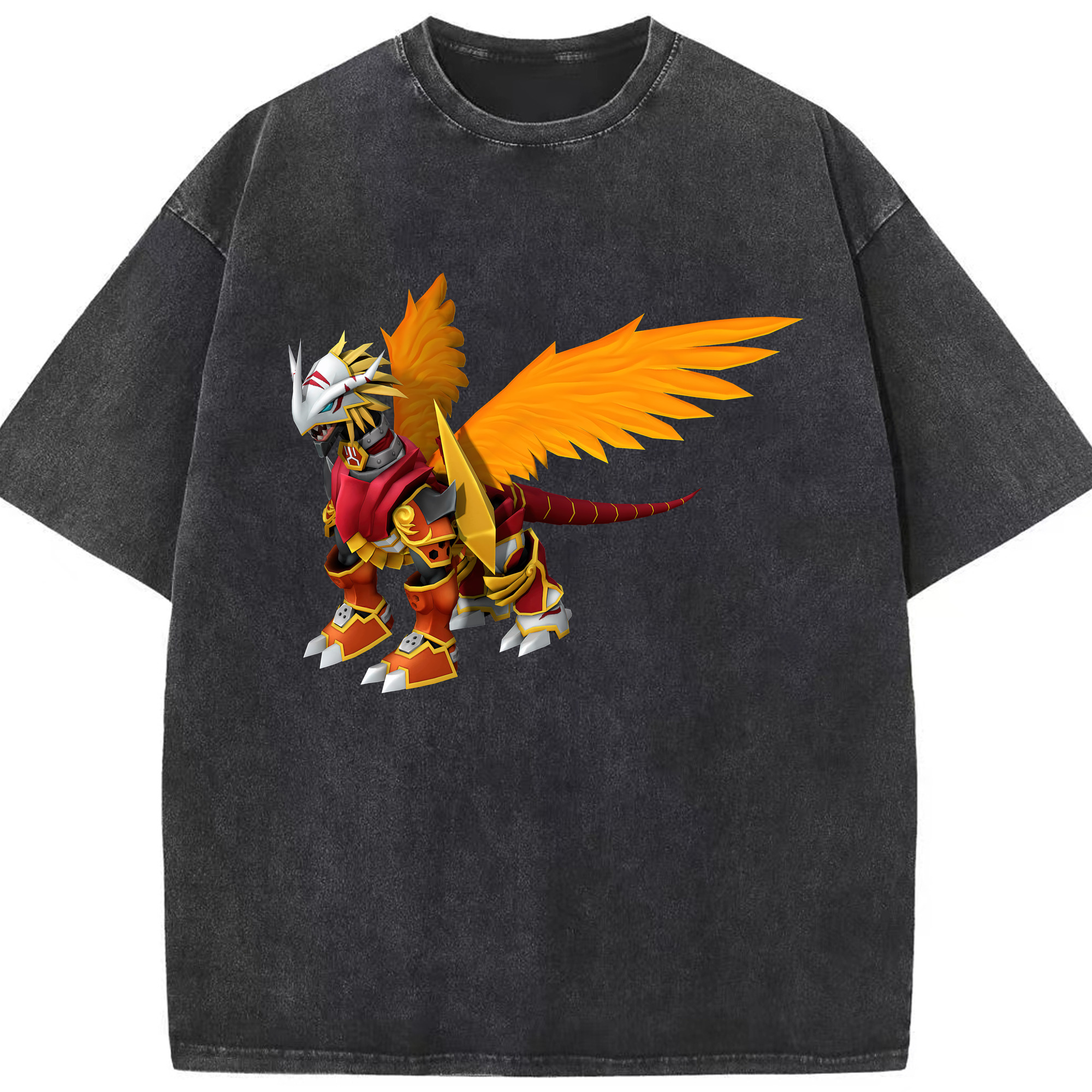 （画像用） Digimon デジタルモンスター/デジモン 綿100% ヴィンテージ風 半袖Tシャツ（フロントプリント）