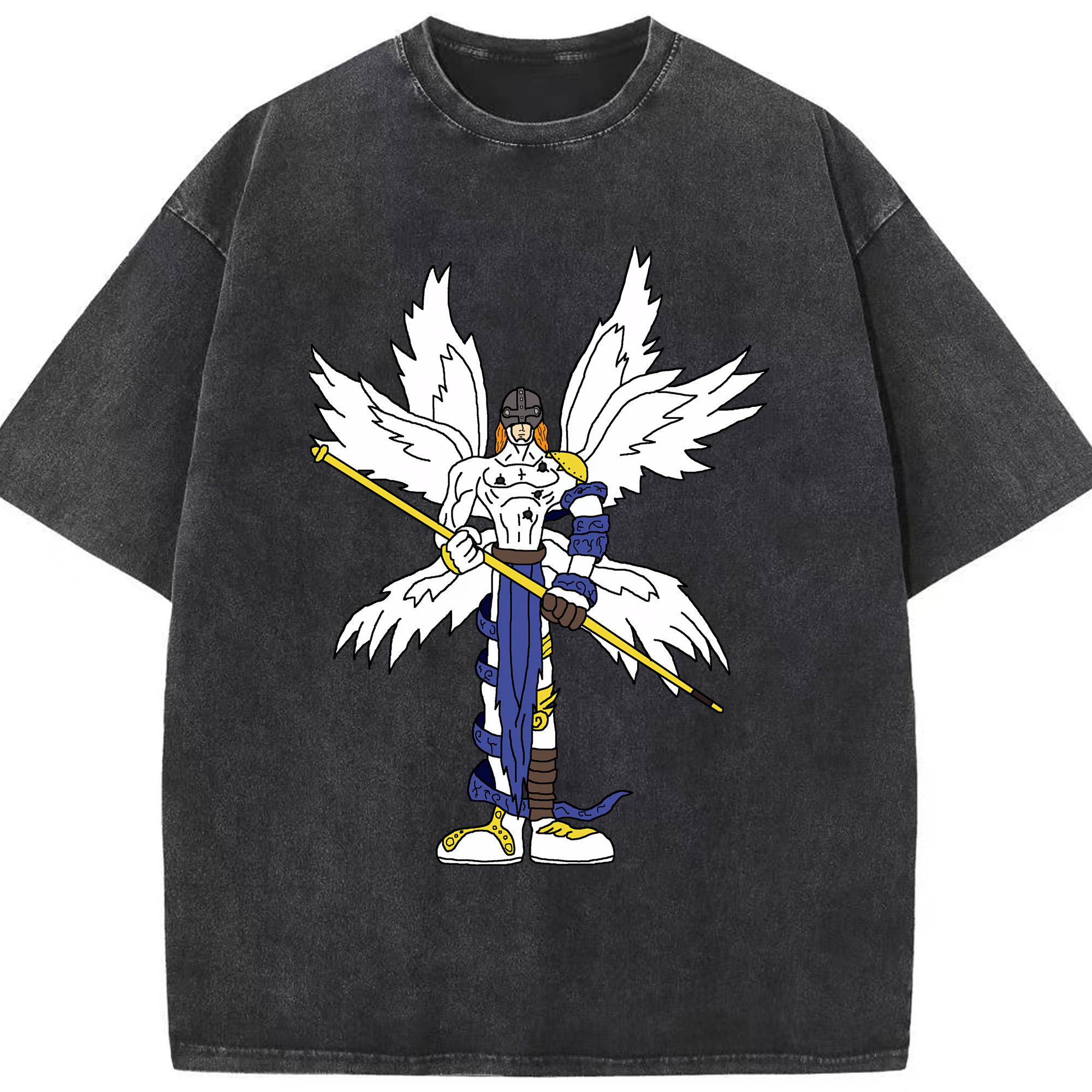 （画像用） Digimon デジタルモンスター/デジモン 綿100% ヴィンテージ風 半袖Tシャツ（フロントプリント）