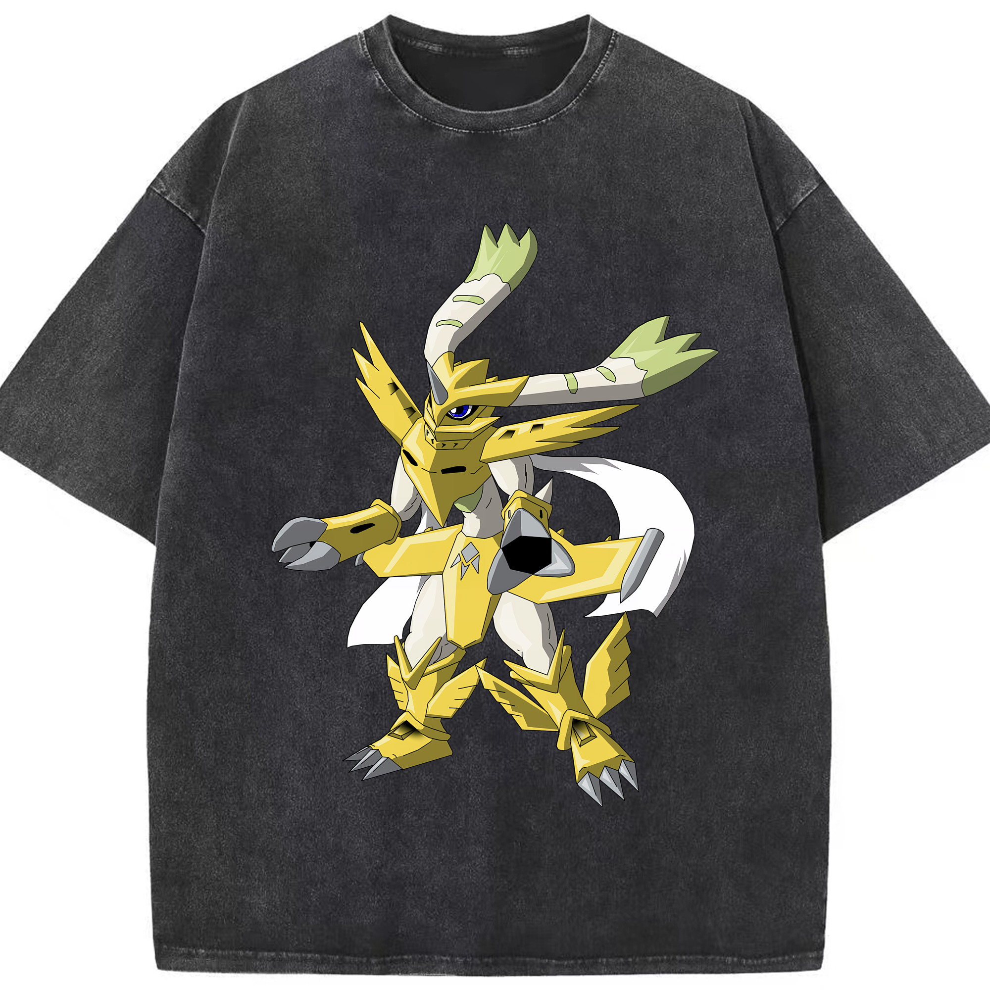 （画像用） Digimon デジタルモンスター/デジモン 綿100% ヴィンテージ風 半袖Tシャツ（フロントプリント）