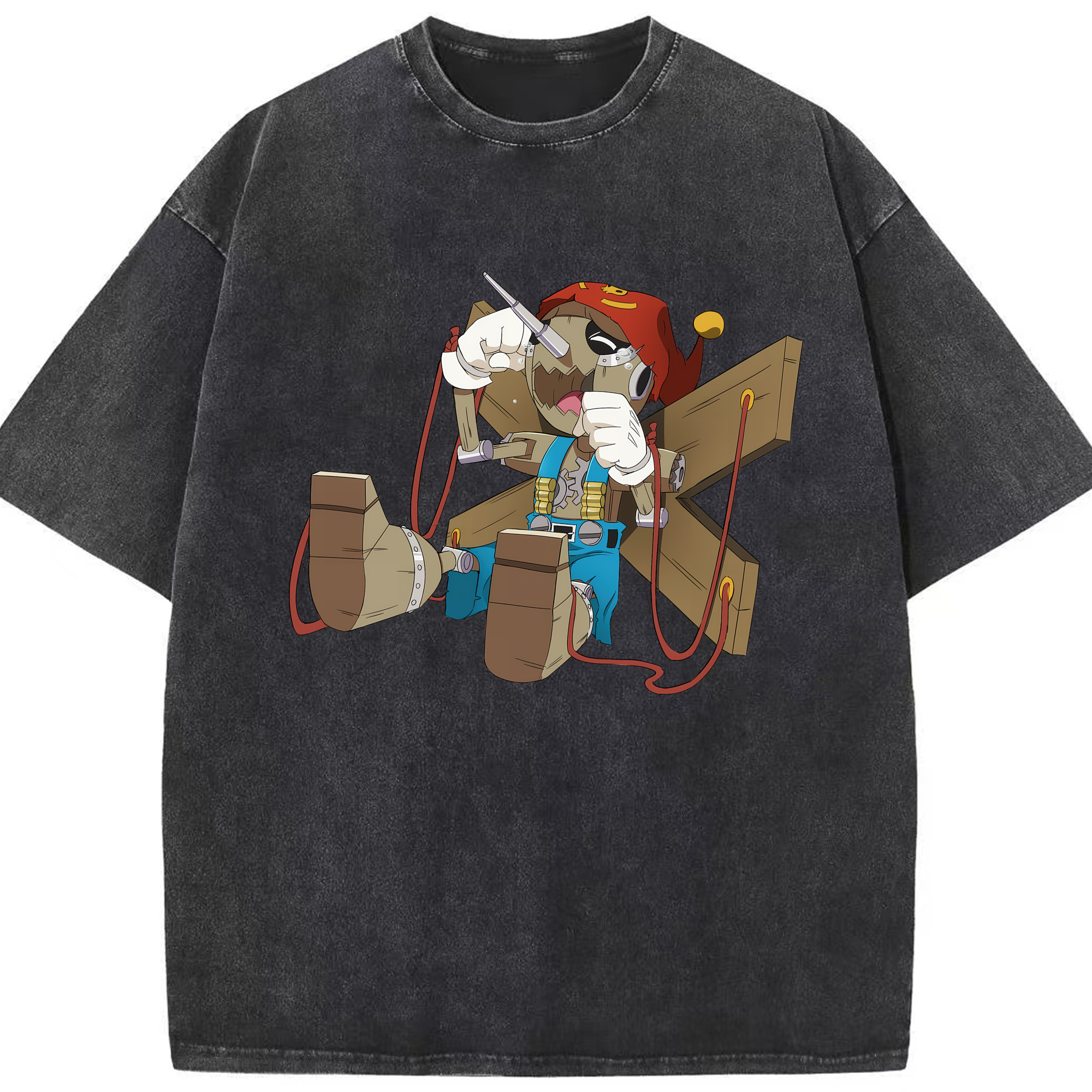 （画像用） Digimon デジタルモンスター/デジモン 綿100% ヴィンテージ風 半袖Tシャツ（フロントプリント）
