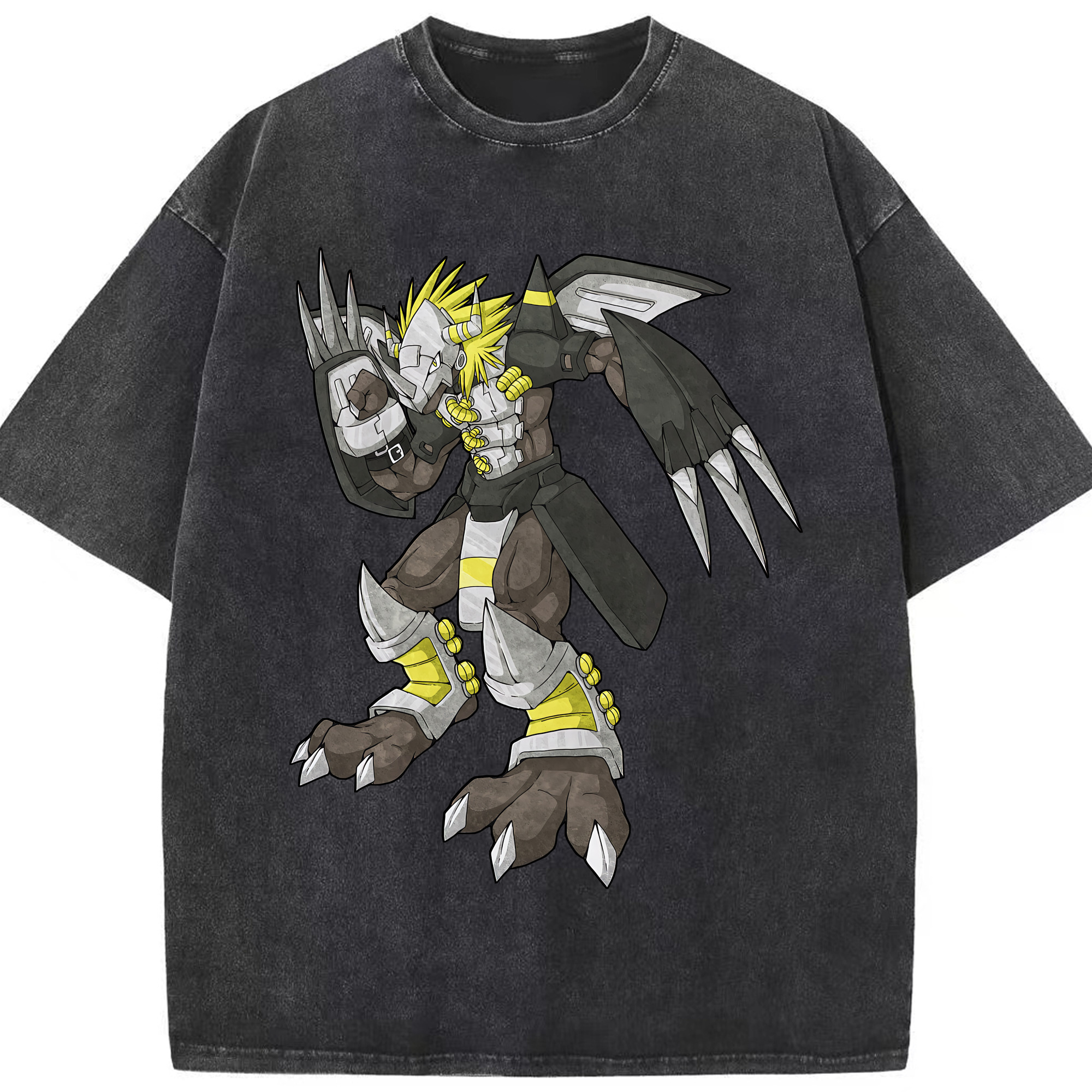（画像用） Digimon デジタルモンスター/デジモン 綿100% ヴィンテージ風 半袖Tシャツ（フロントプリント）