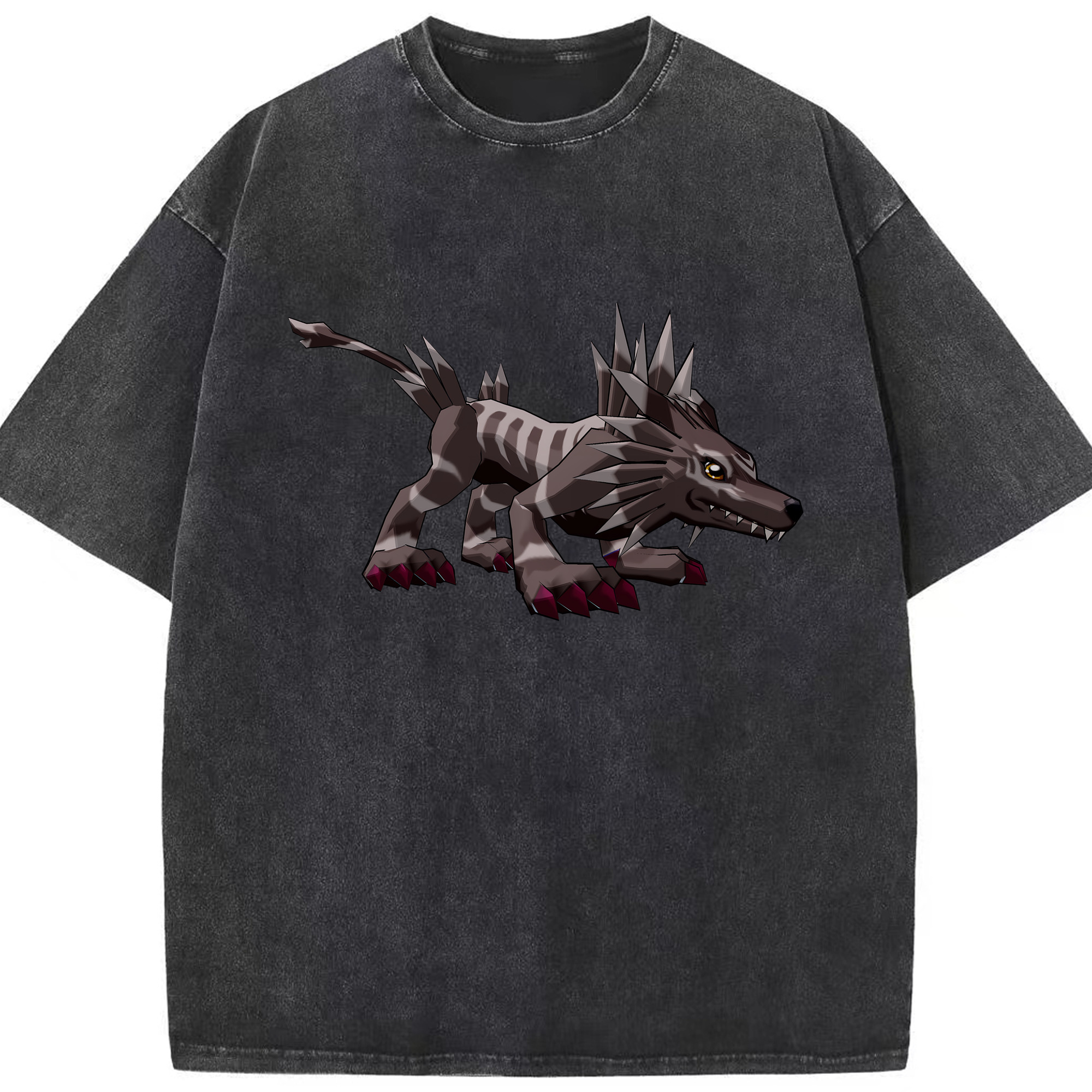 （画像用） Digimon デジタルモンスター/デジモン 綿100% ヴィンテージ風 半袖Tシャツ（フロントプリント）