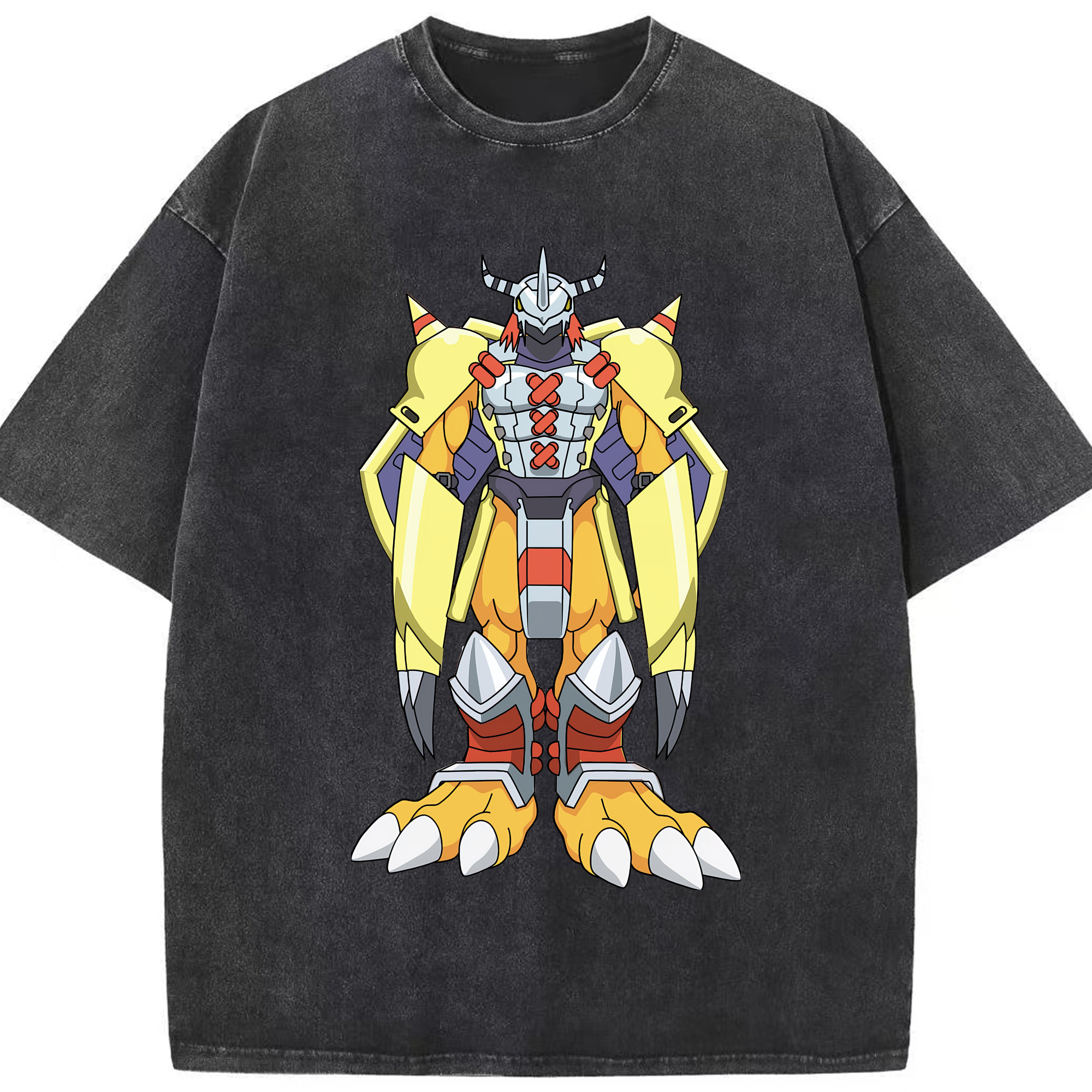 （画像用） Digimon デジタルモンスター/デジモン 綿100% ヴィンテージ風 半袖Tシャツ（フロントプリント）