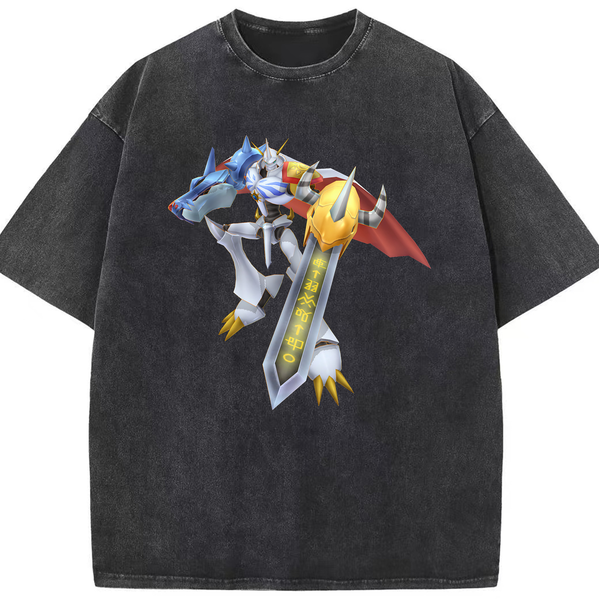 （画像用） Digimon デジタルモンスター/デジモン 綿100% ヴィンテージ風 半袖Tシャツ（フロントプリント）