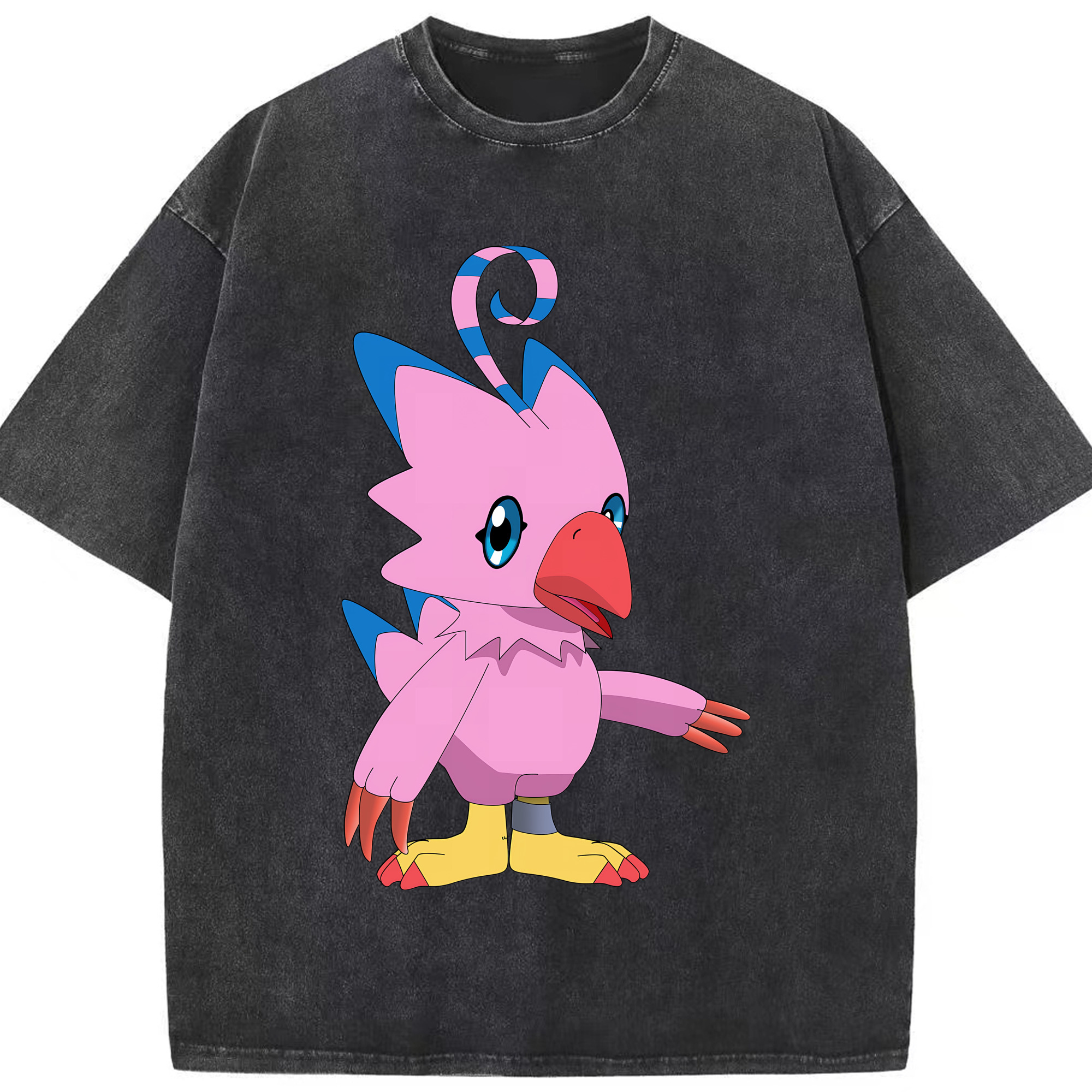 （画像用） Digimon デジタルモンスター/デジモン 綿100% ヴィンテージ風 半袖Tシャツ（フロントプリント）