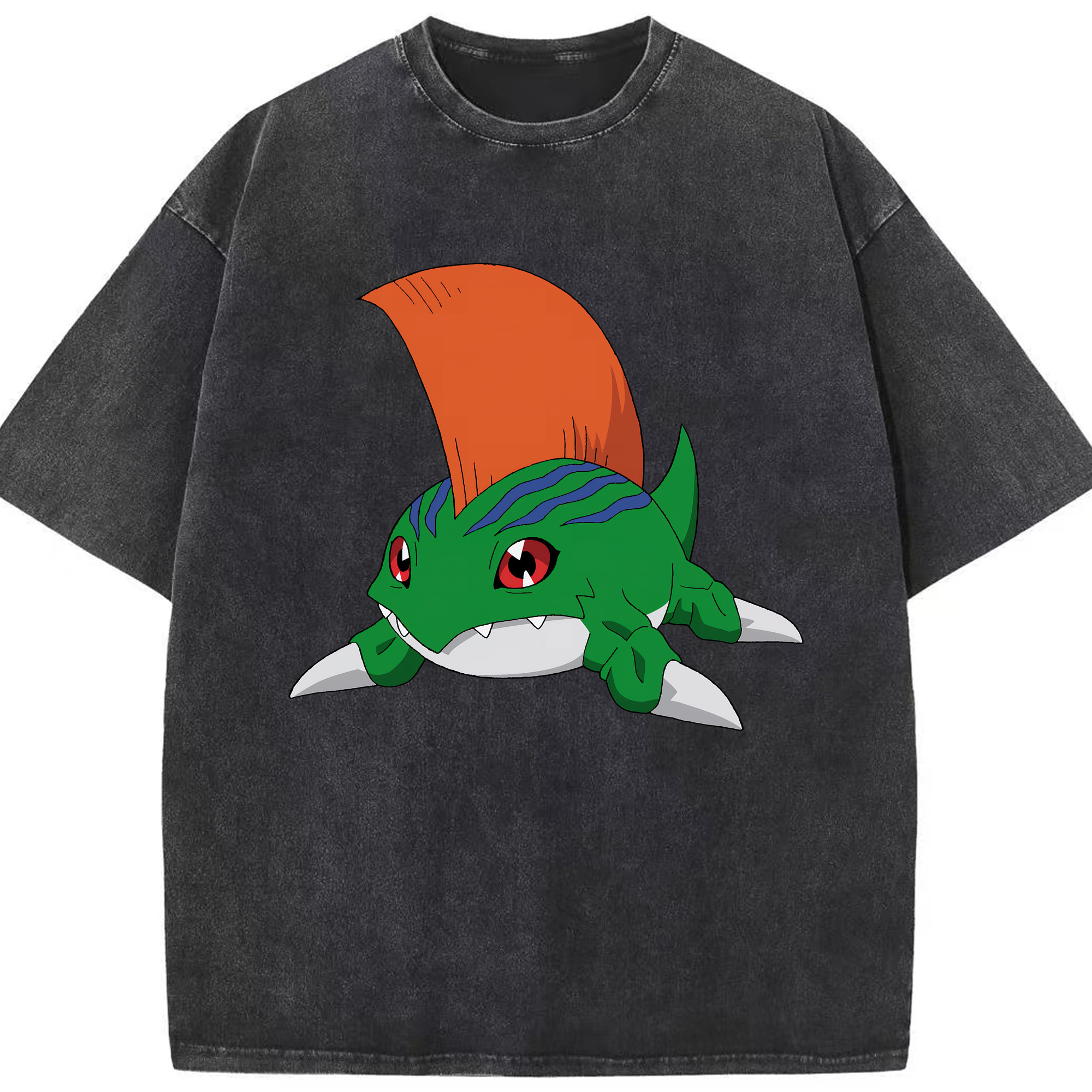 （画像用） Digimon デジタルモンスター/デジモン 綿100% ヴィンテージ風 半袖Tシャツ（フロントプリント）