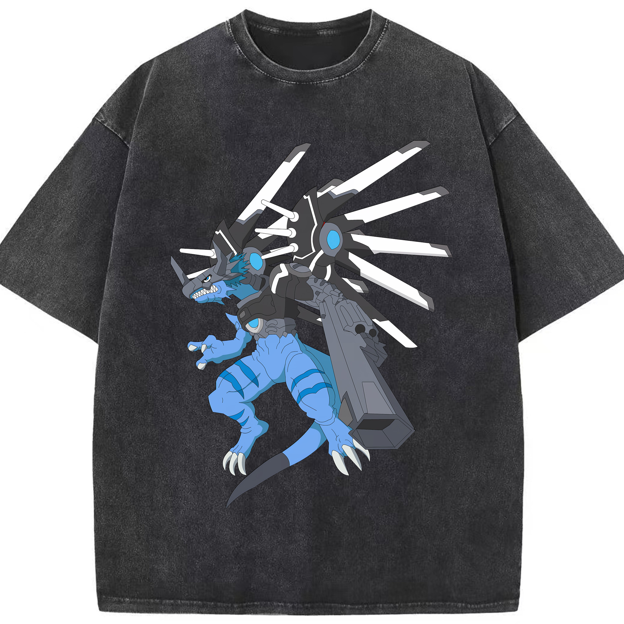 （画像用） Digimon デジタルモンスター/デジモン 綿100% ヴィンテージ風 半袖Tシャツ（フロントプリント）